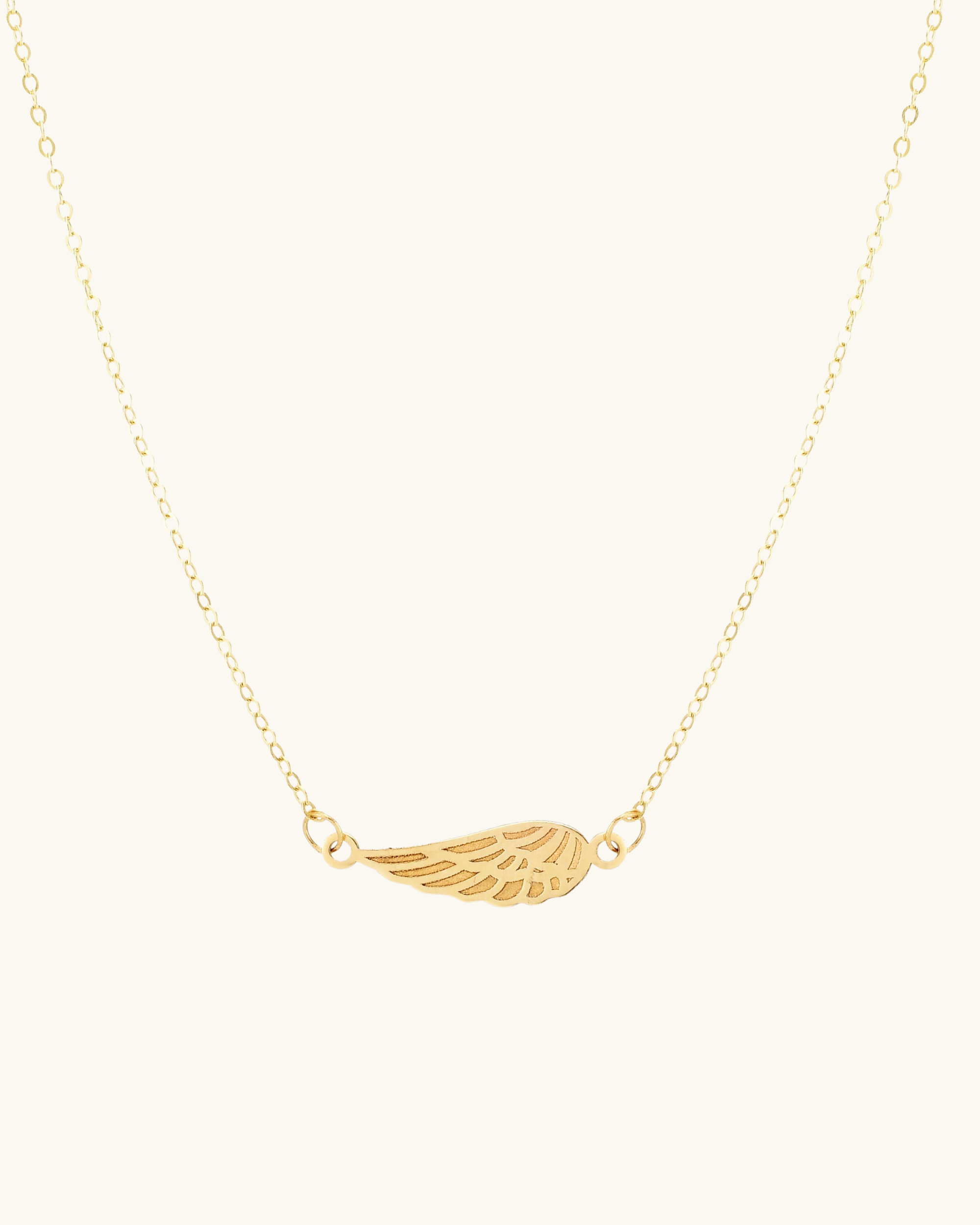 14K Gold Angel Wing Necklace