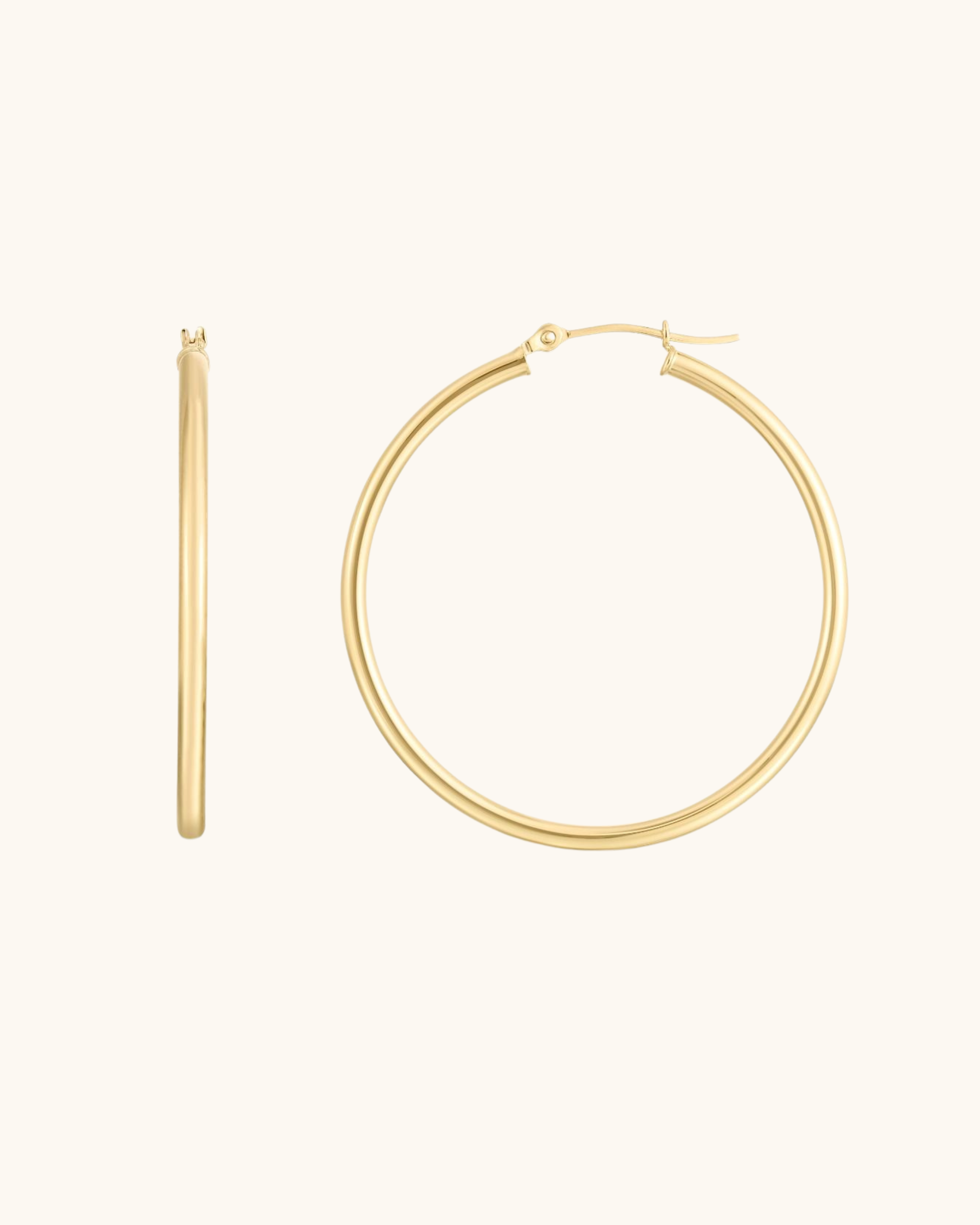 14K Round 2mm Hoops