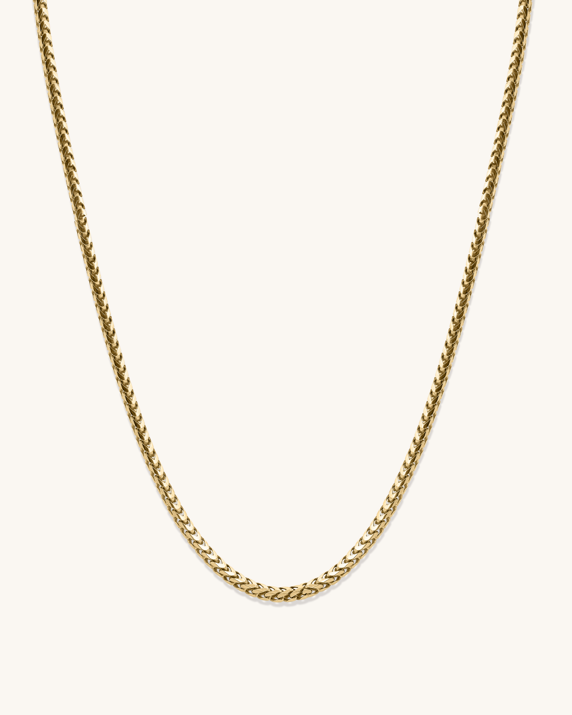 14K Gold 4.1mm Diamond Cut Lite Round Wheat Chain