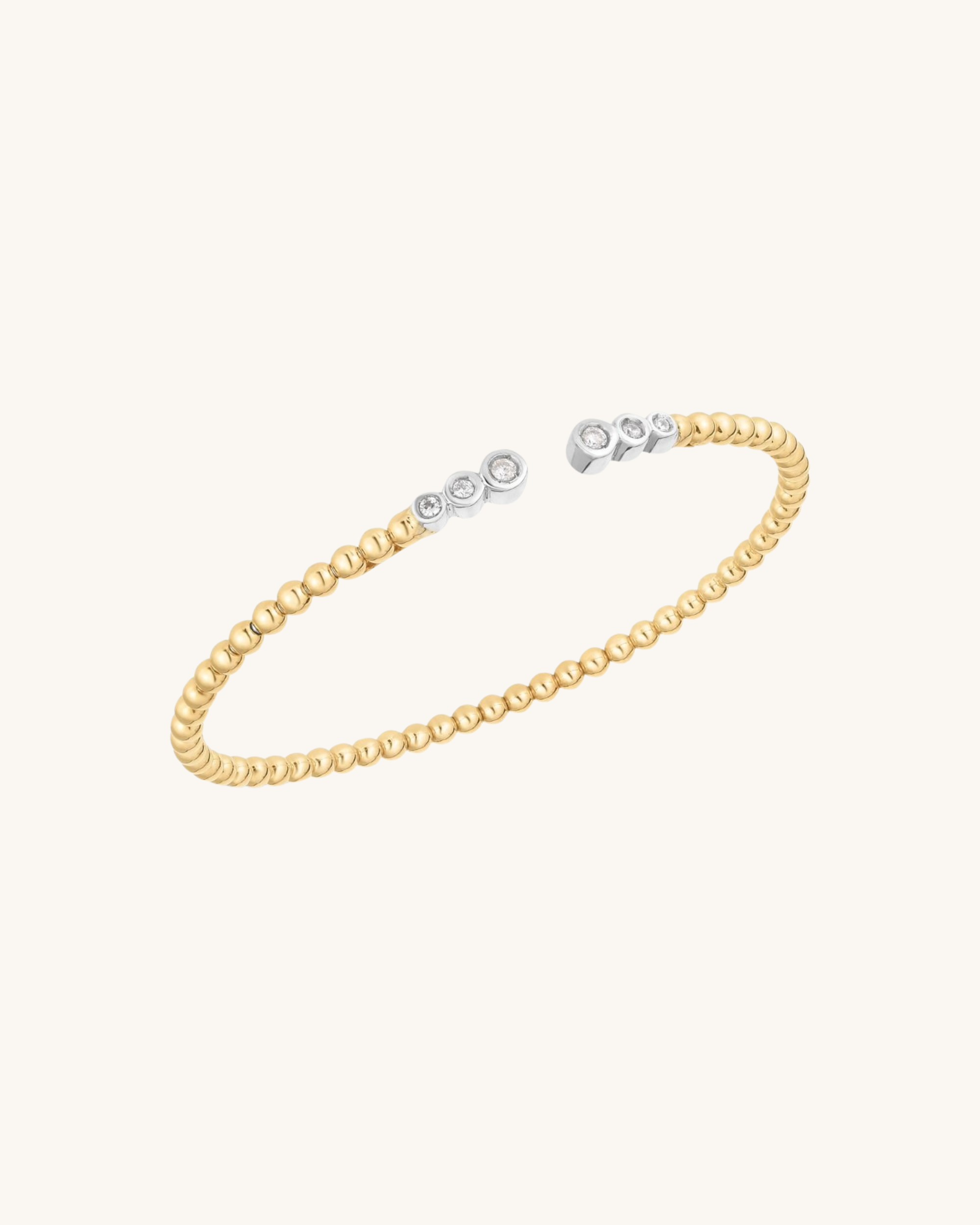 14K Diamond Pallina Bead Bracelet