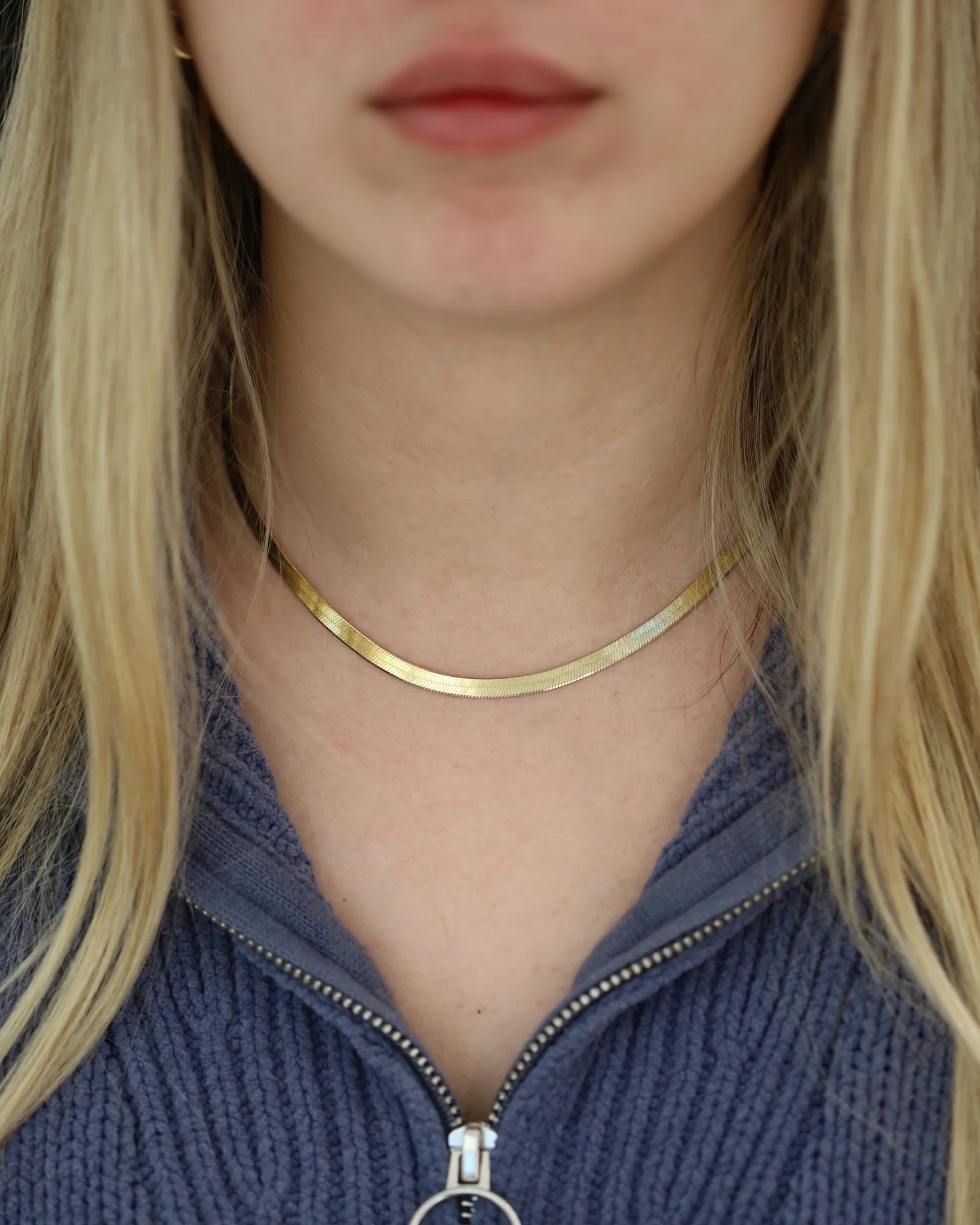 14K Gold 2.8mm Imperial Herringbone Chain