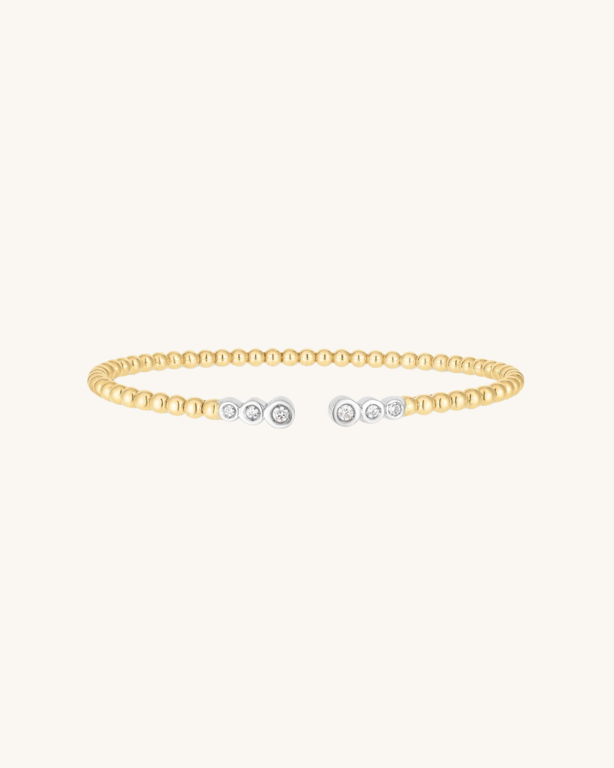 14K Diamond Pallina Bead Bracelet
