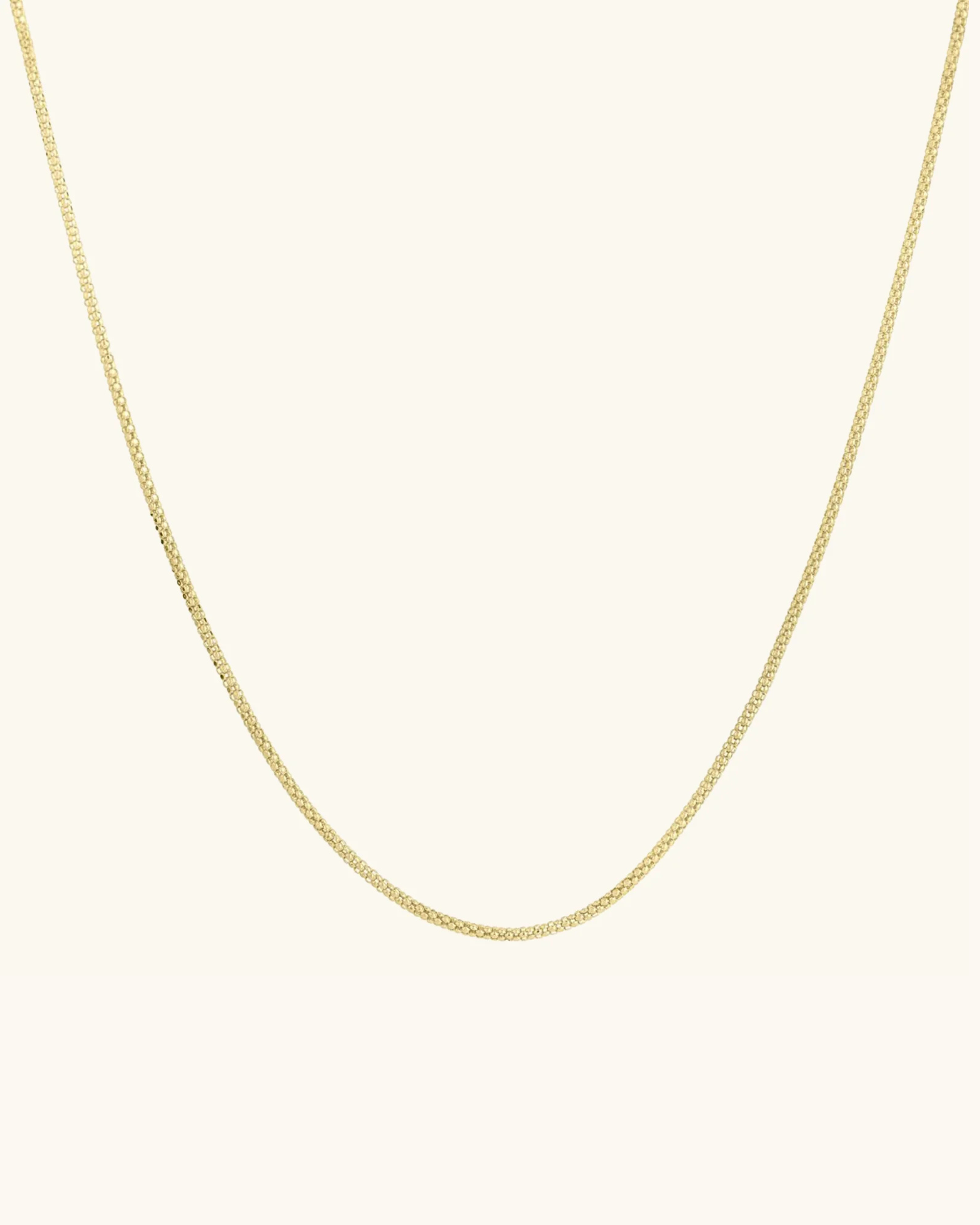 14K Gold 1.65mm Popcorn Chain