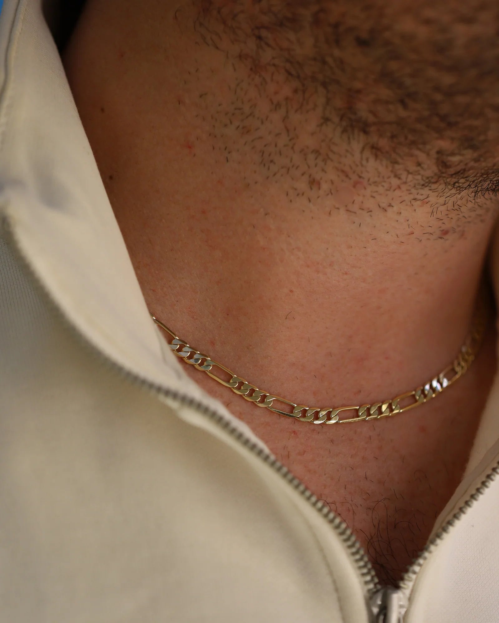 14K Gold 6.6mm Lite Figaro Chain