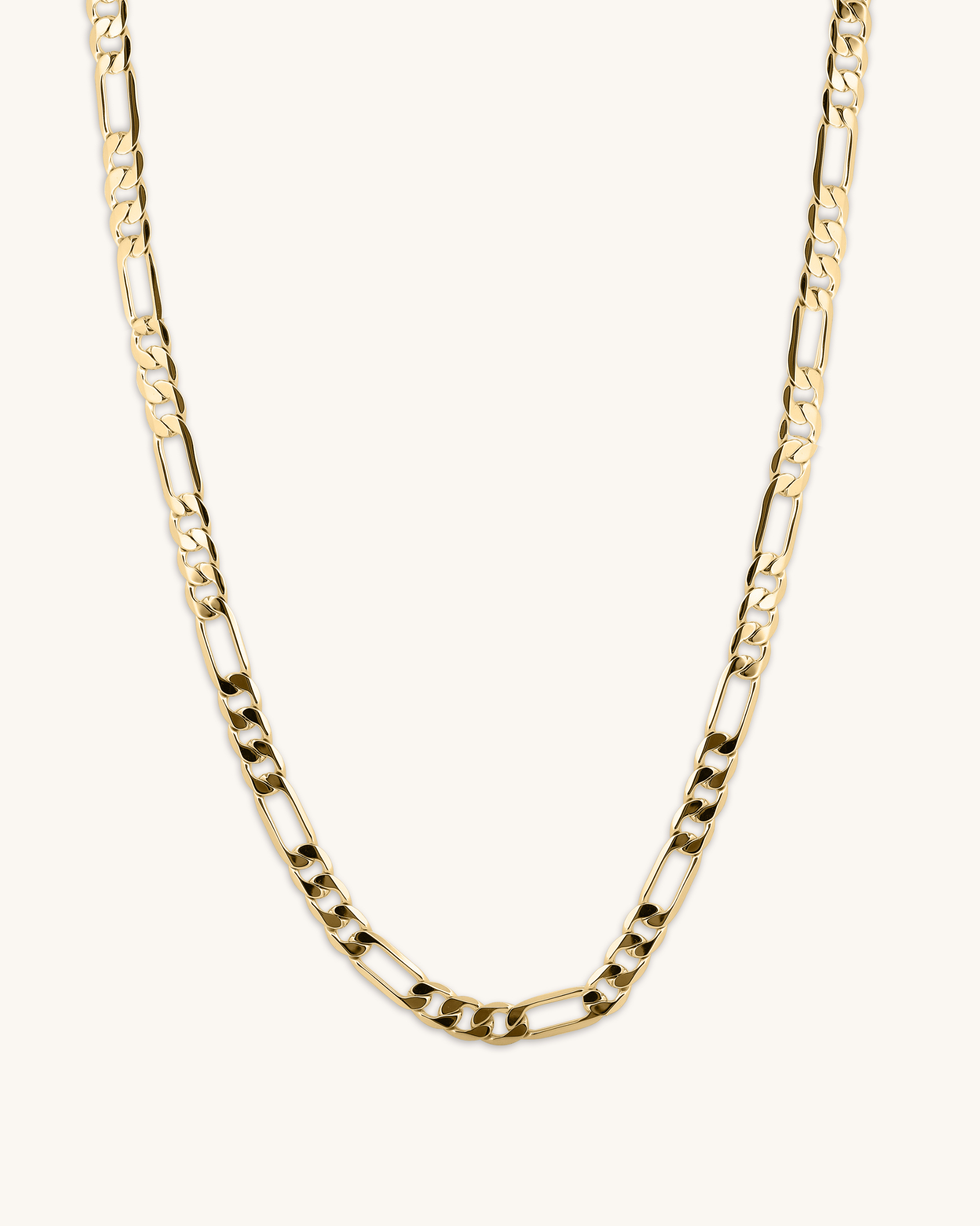 14K Gold 6.6mm Lite Figaro Chain