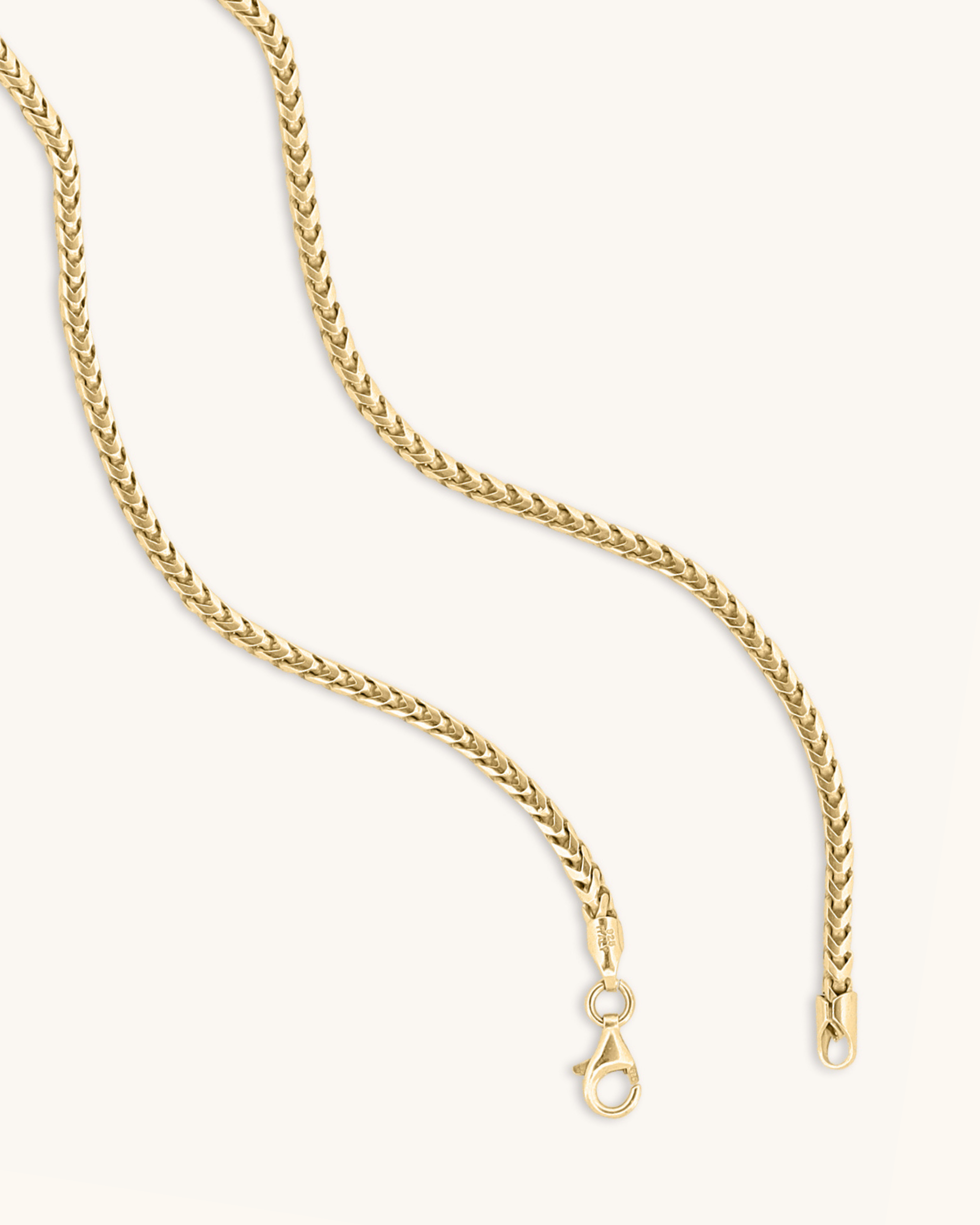 14K Gold 4.1mm Diamond Cut Lite Round Wheat Chain