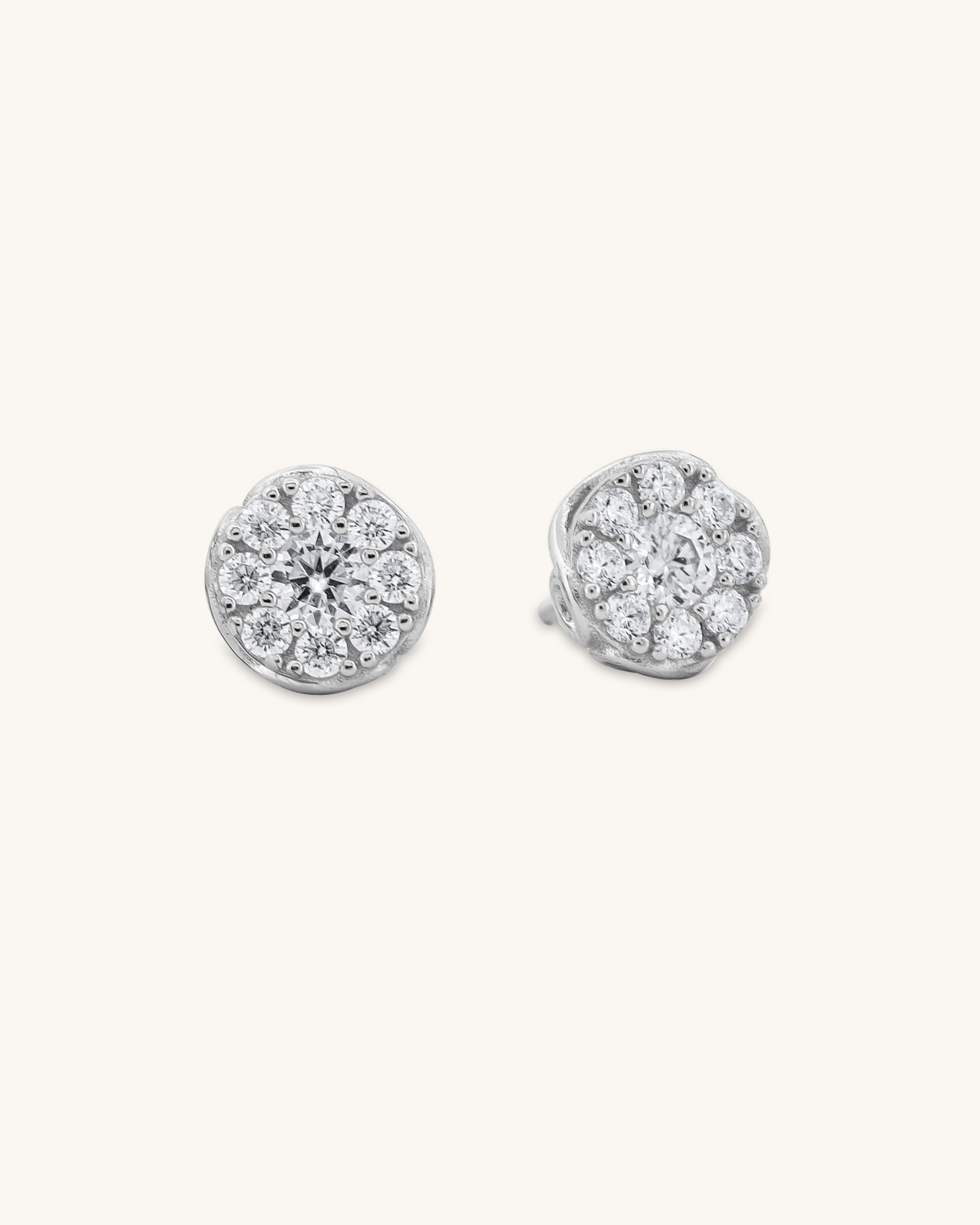 Floral Moissanite Stone Earring