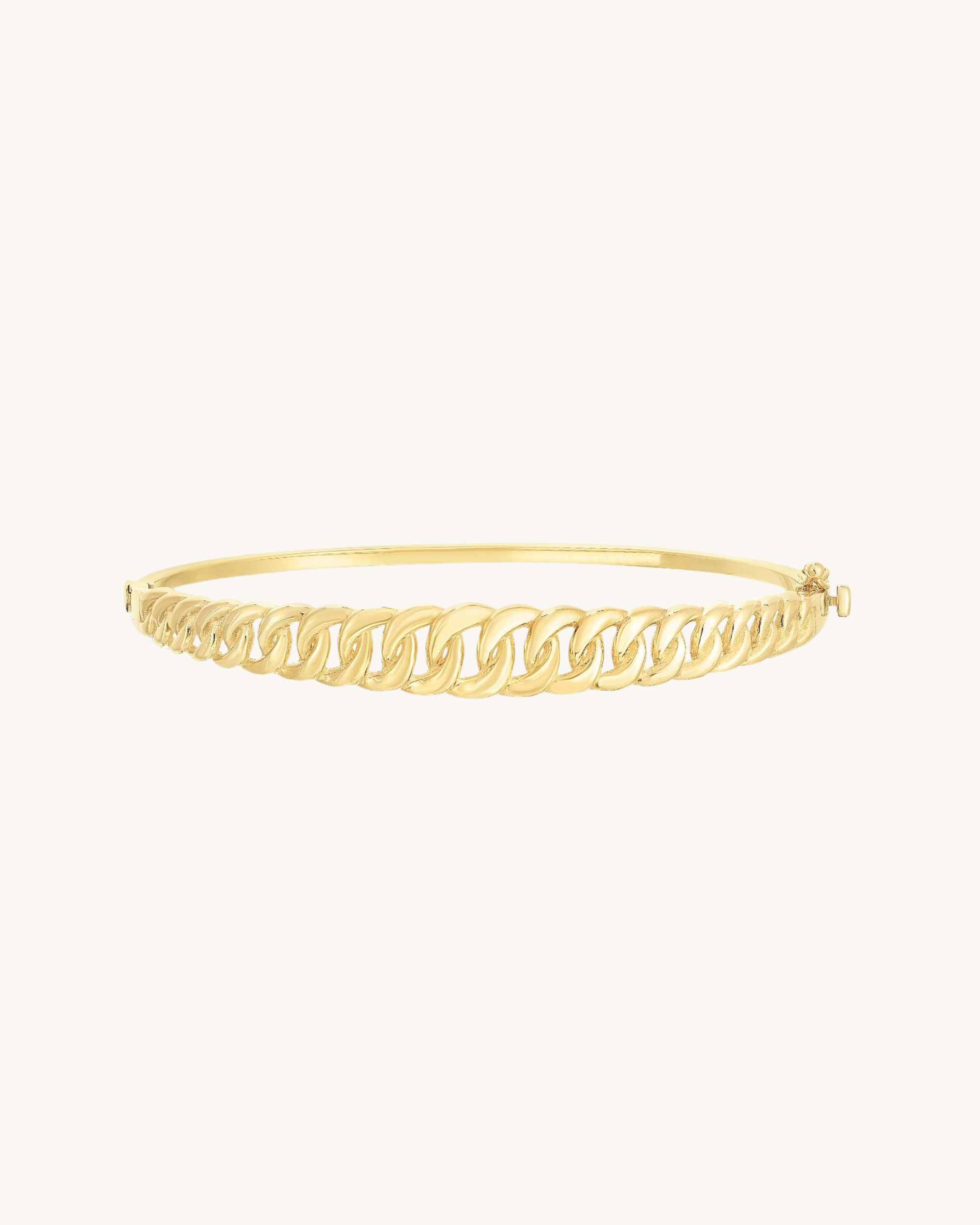 14K Curb Chain Bangle