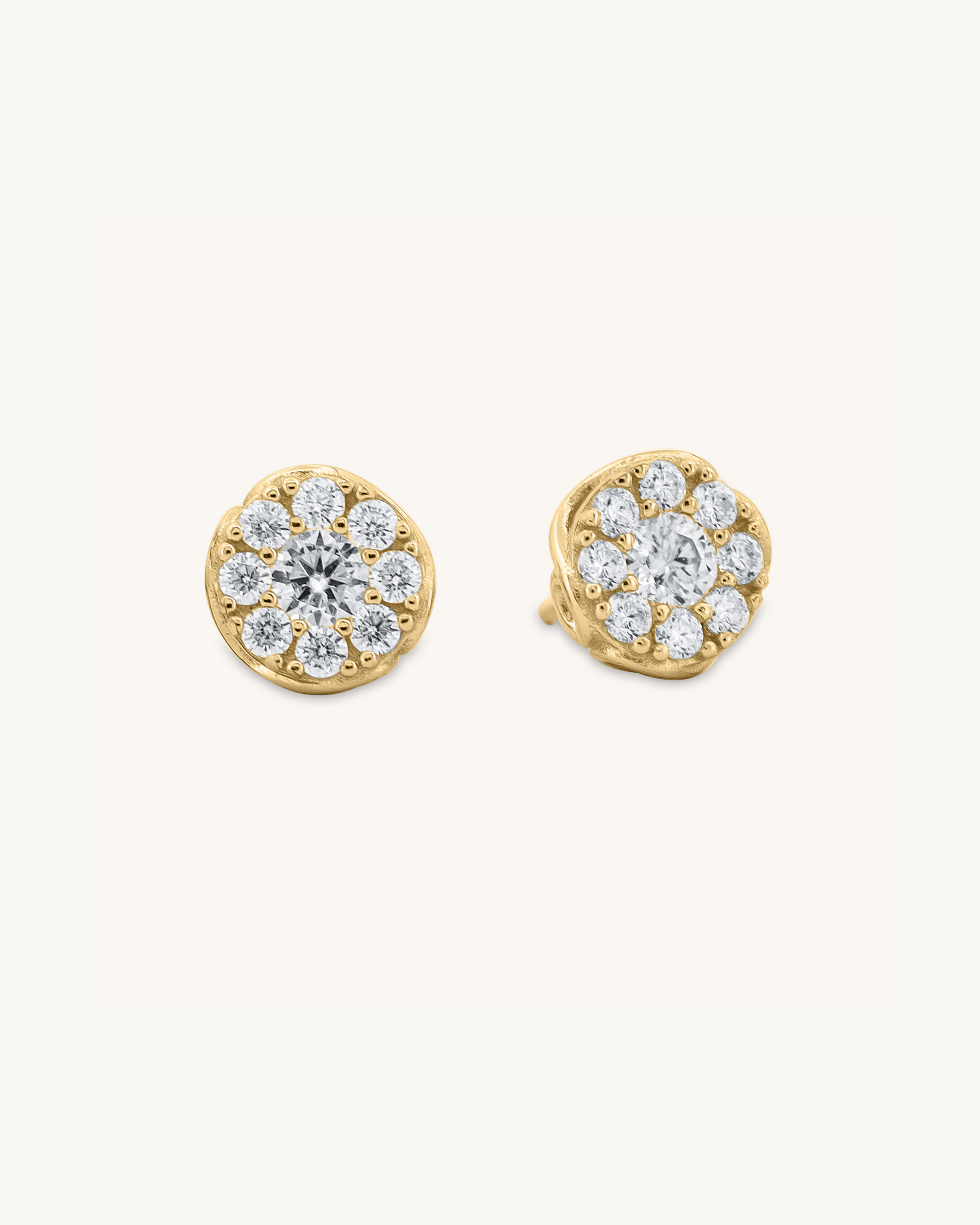 Floral Moissanite Stone Earring