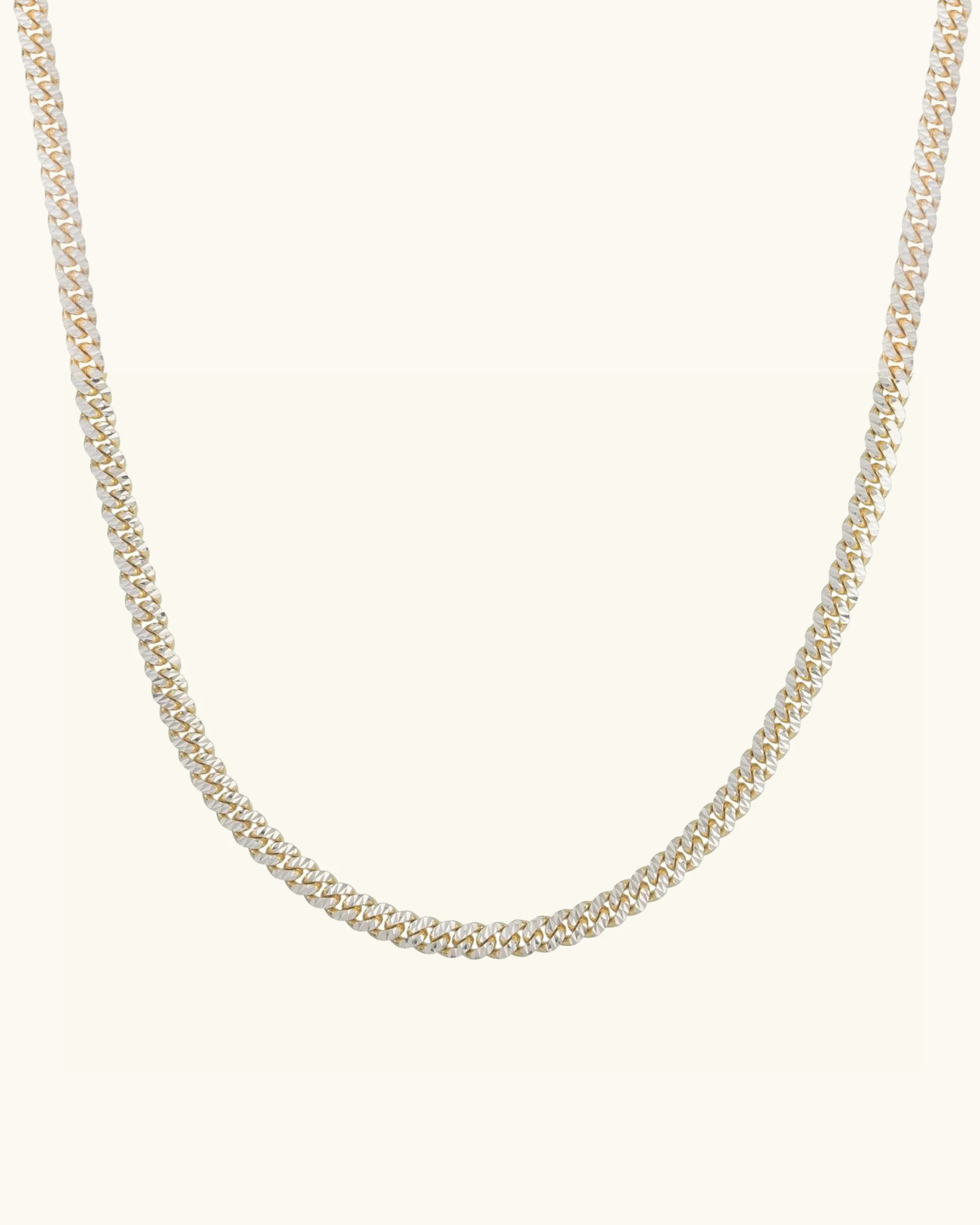 14K 5mm Pave Classic Miami Cuban Chain