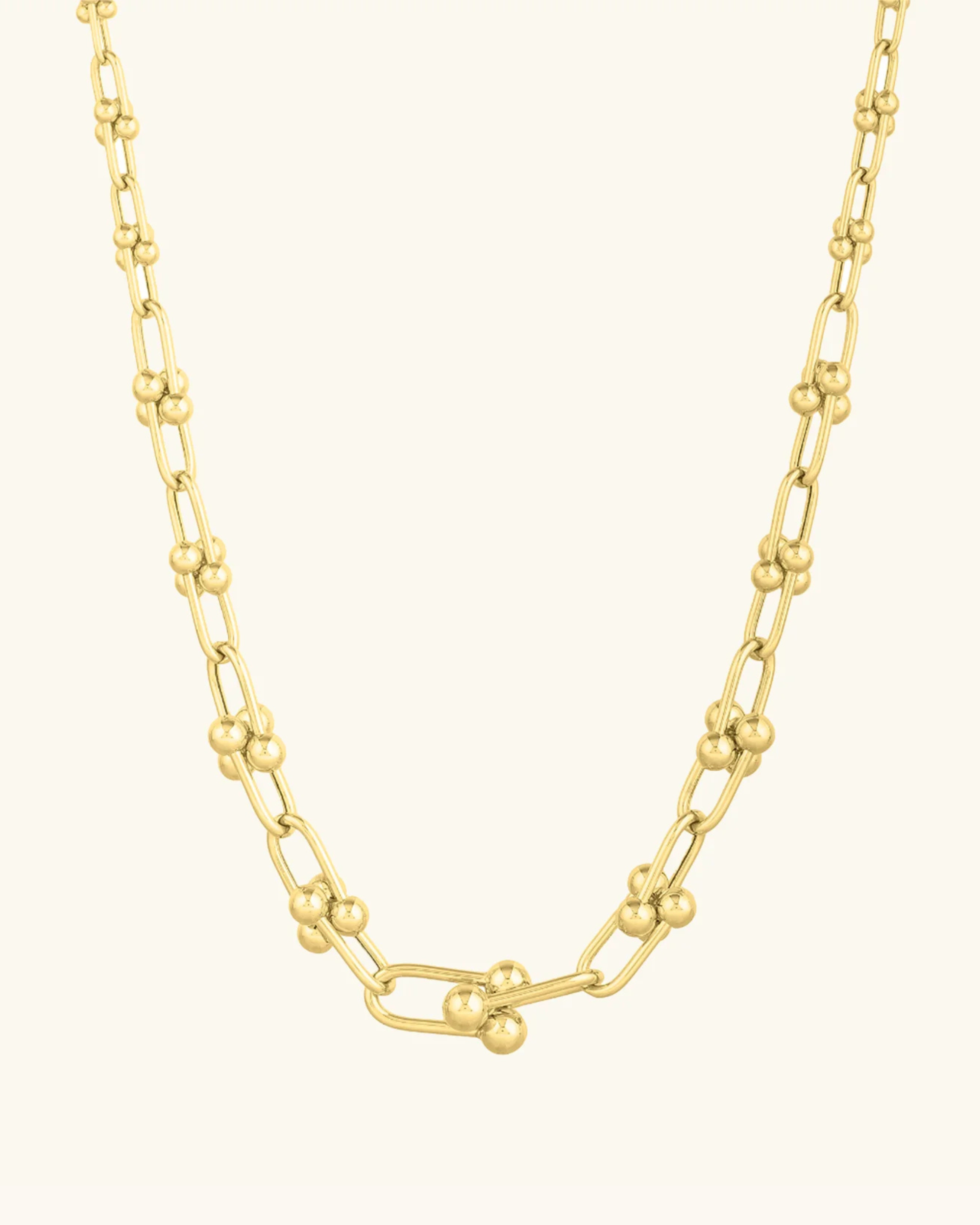 14K Graduated Jax Link Necklace