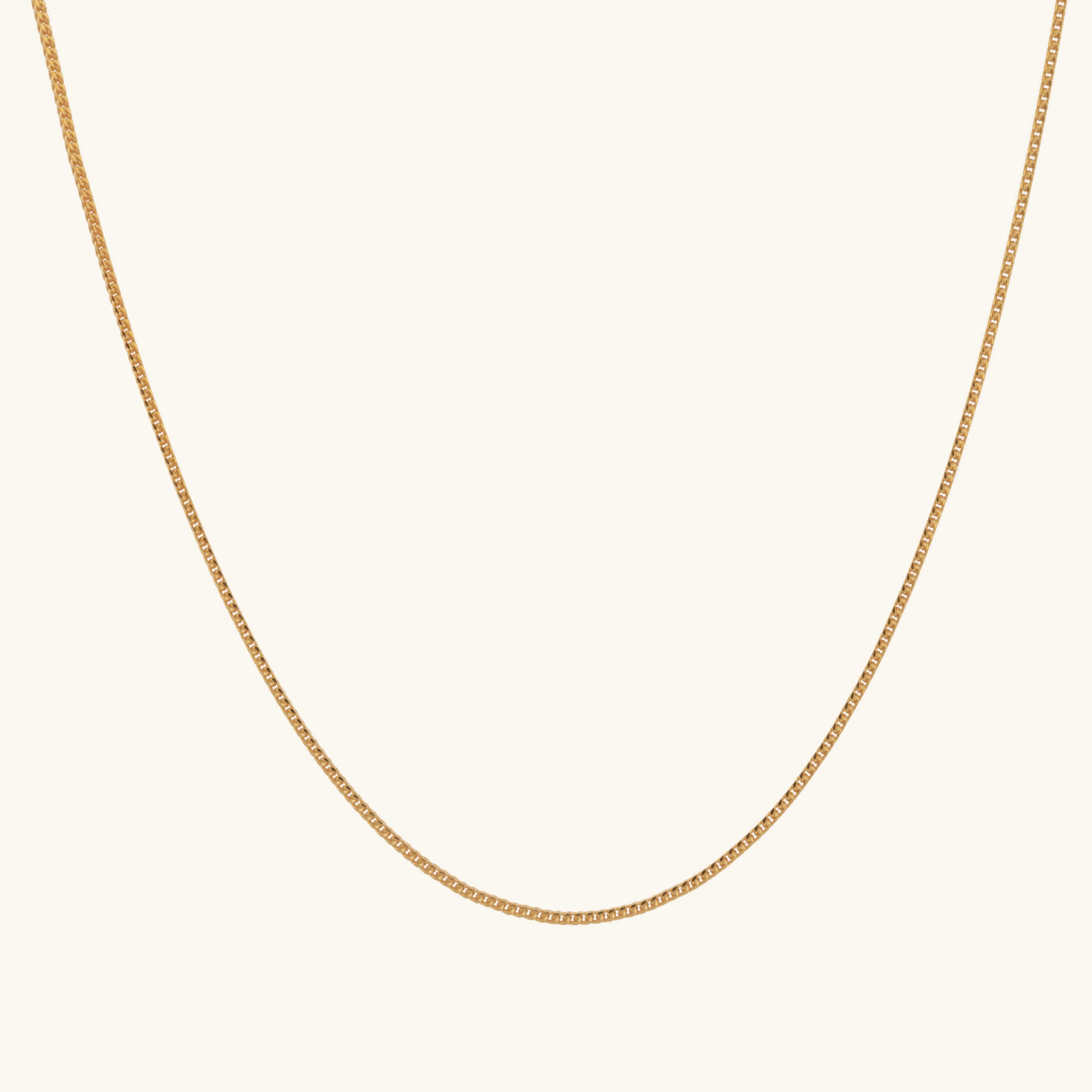 14K Gold 1mm Round Wheat Chain
