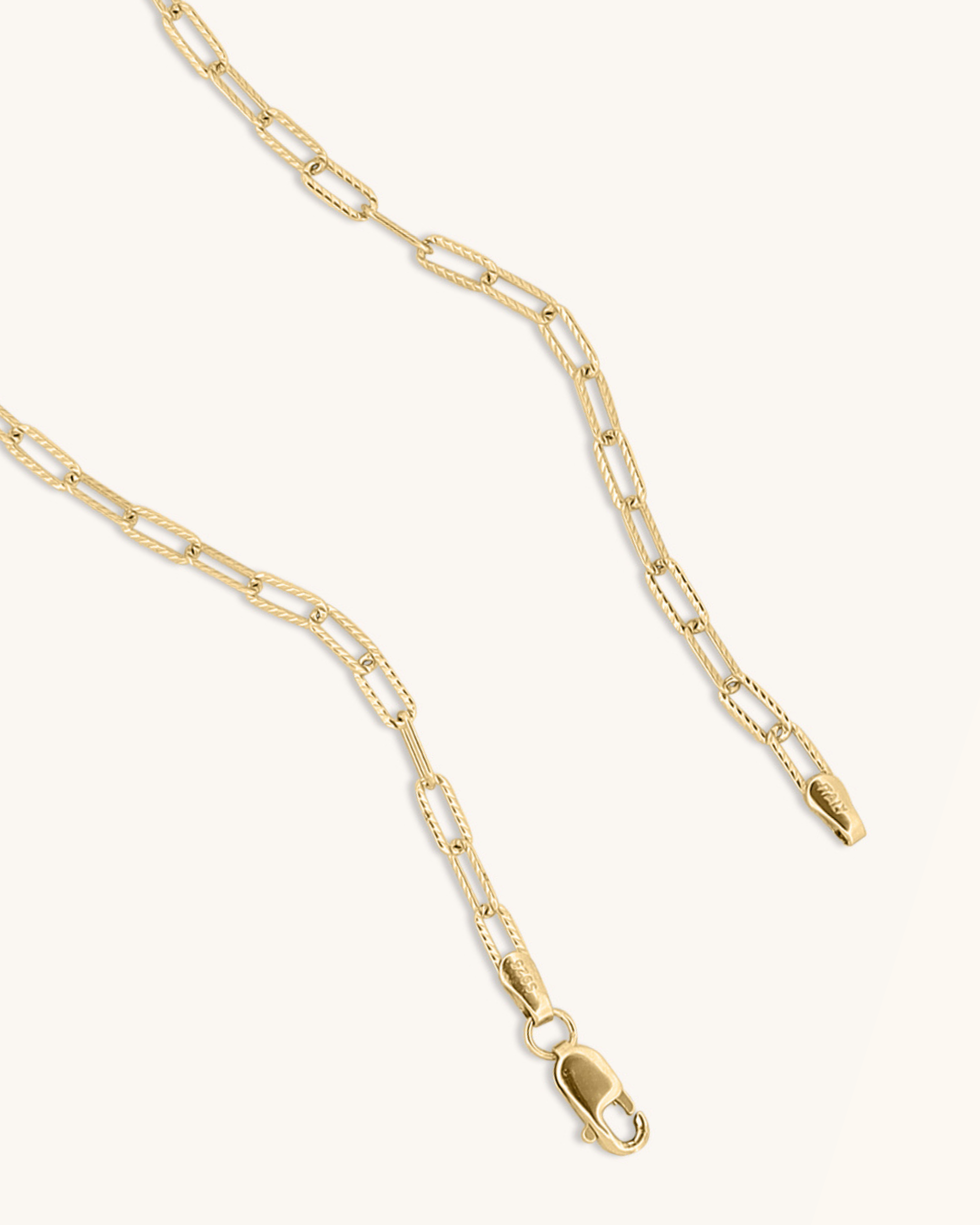 14K Gold 1.5mm Paperclip Chain