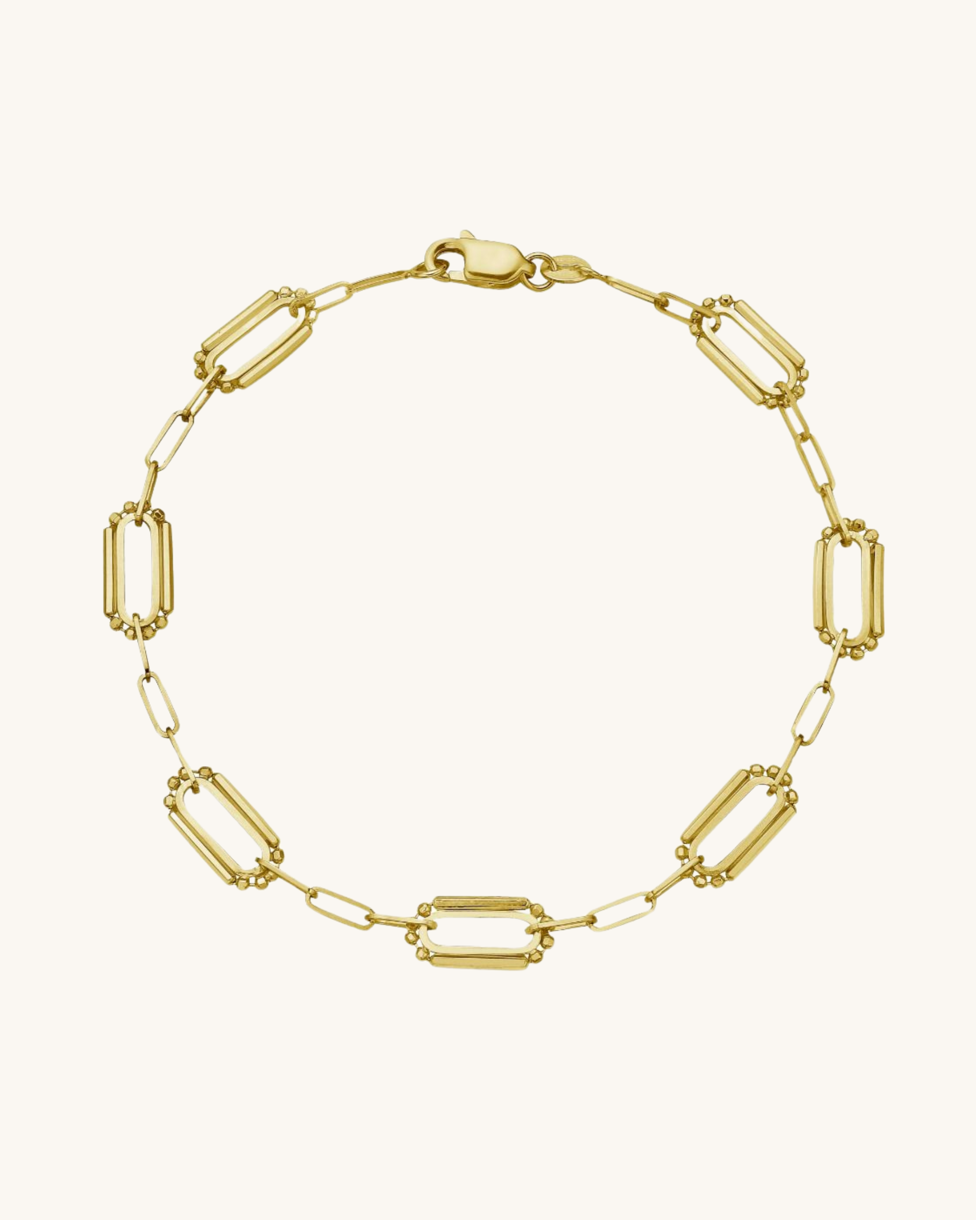 14K Pallina Paperclip Link Bracelet