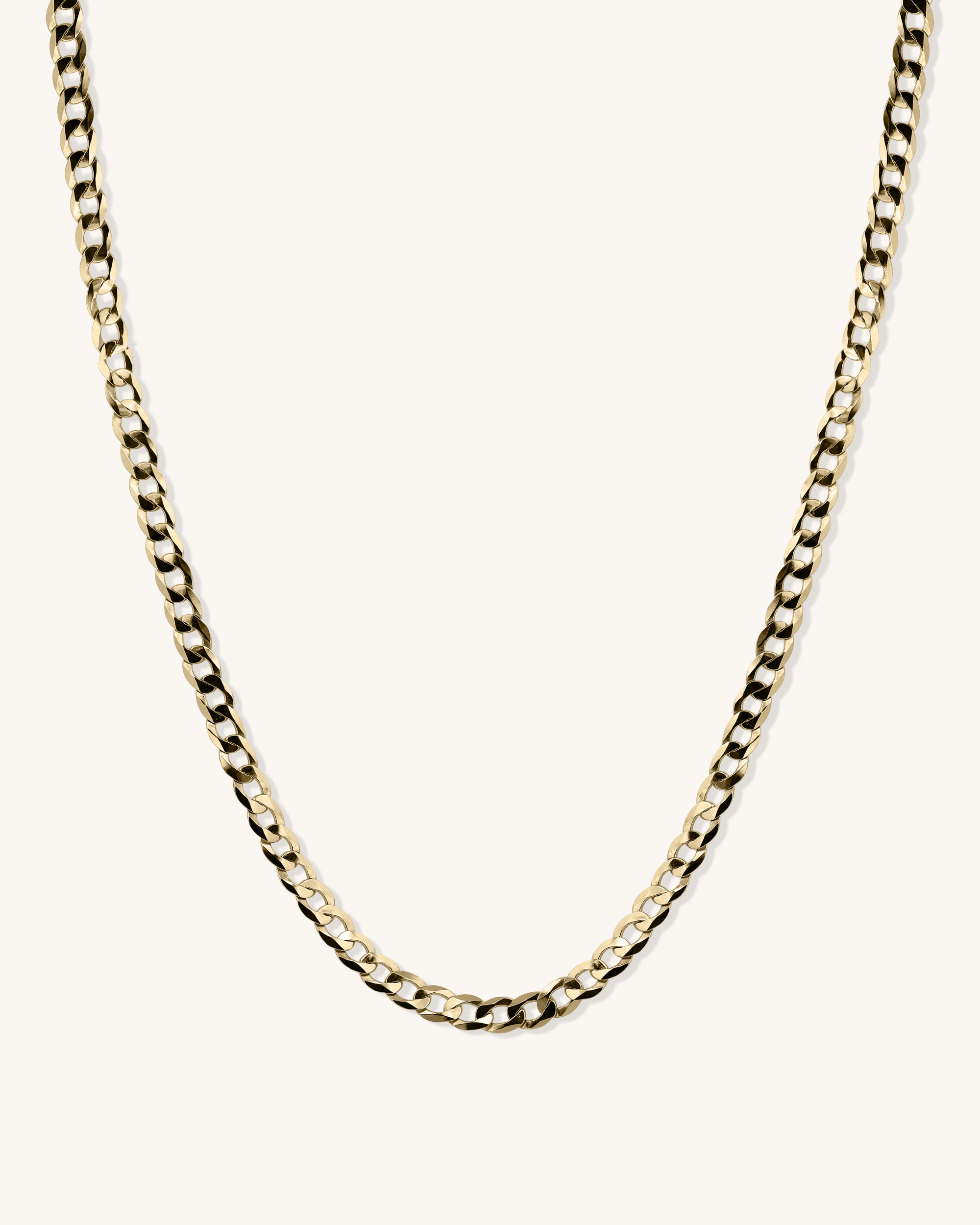 14K Gold 6.2mm Lite Curb Chain