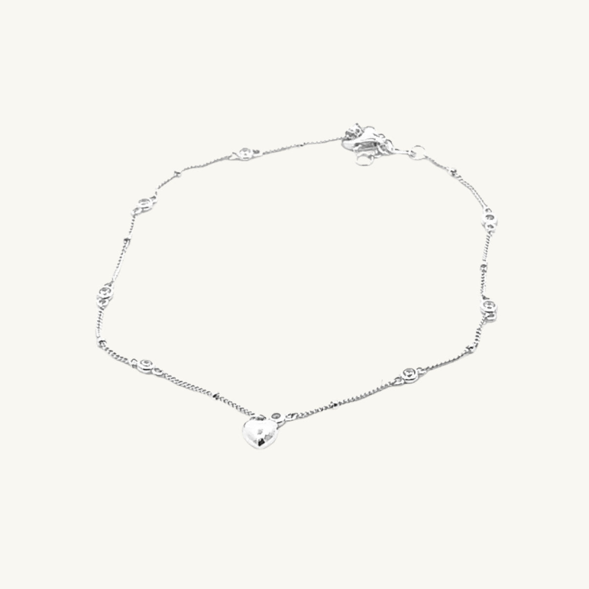 Single Dangling Heart Anklet