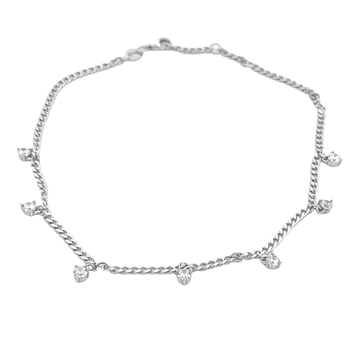 Dangling Solitaire Stone Anklet