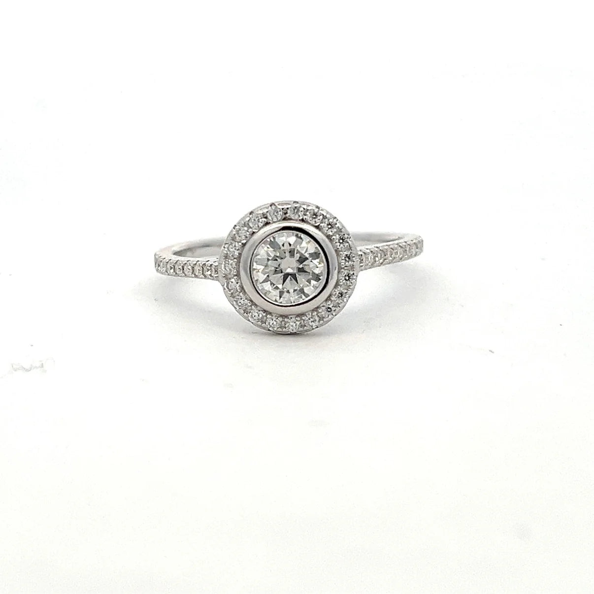 Halo Glow Moissanite Engagement Ring