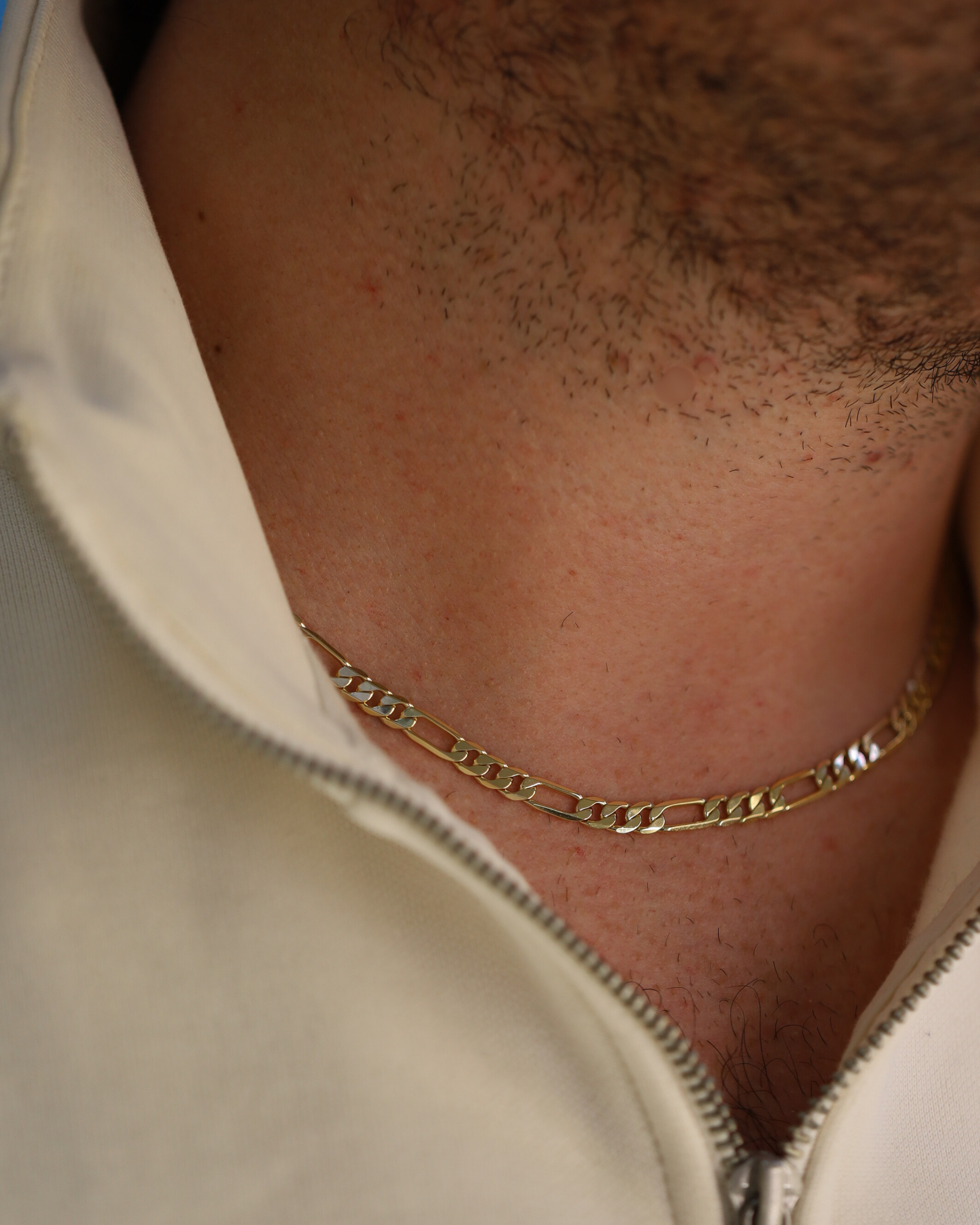 14K Gold 3.7mm Lite Figaro Chain