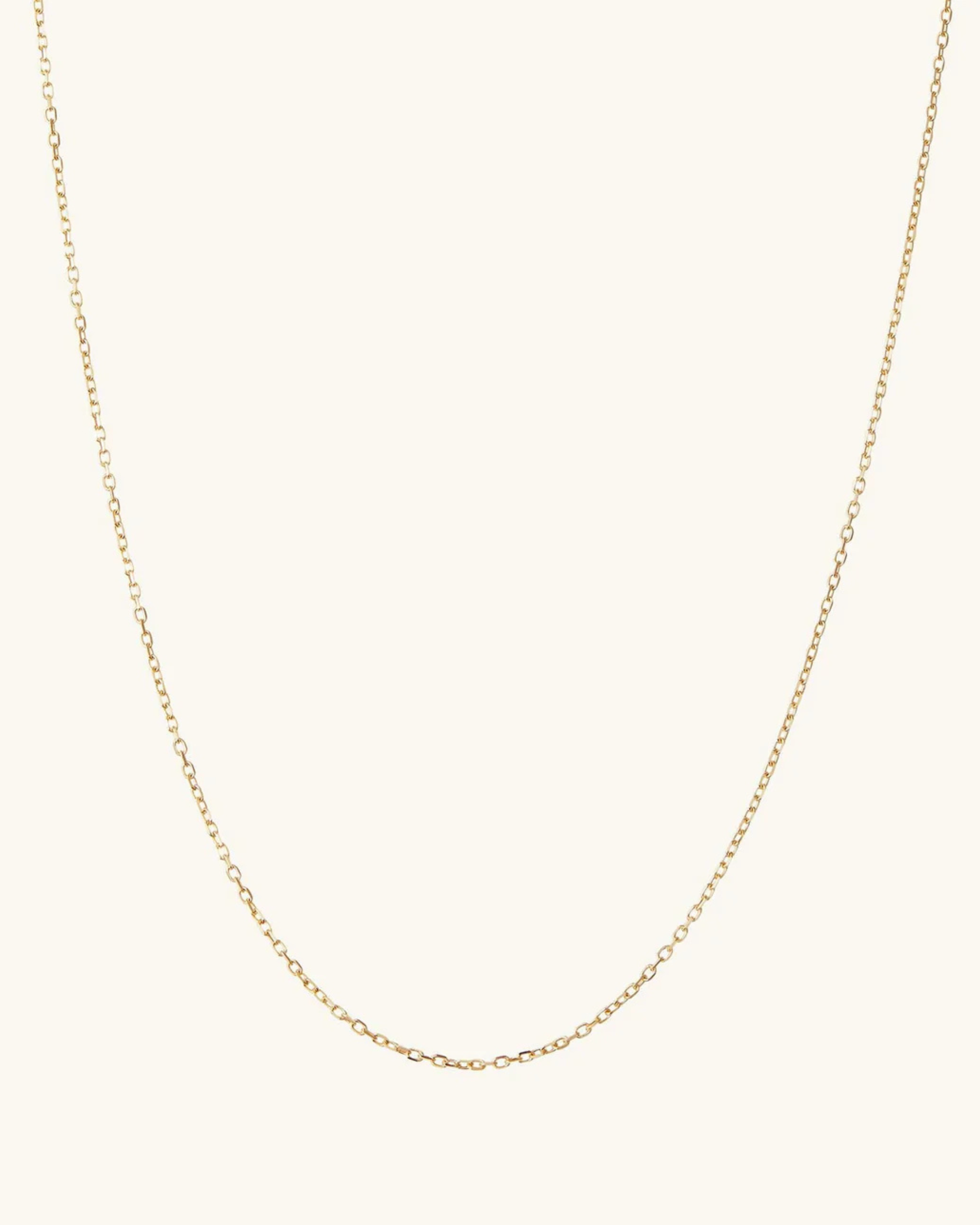 14K Gold 1mm Diamond Cut Cable Chain