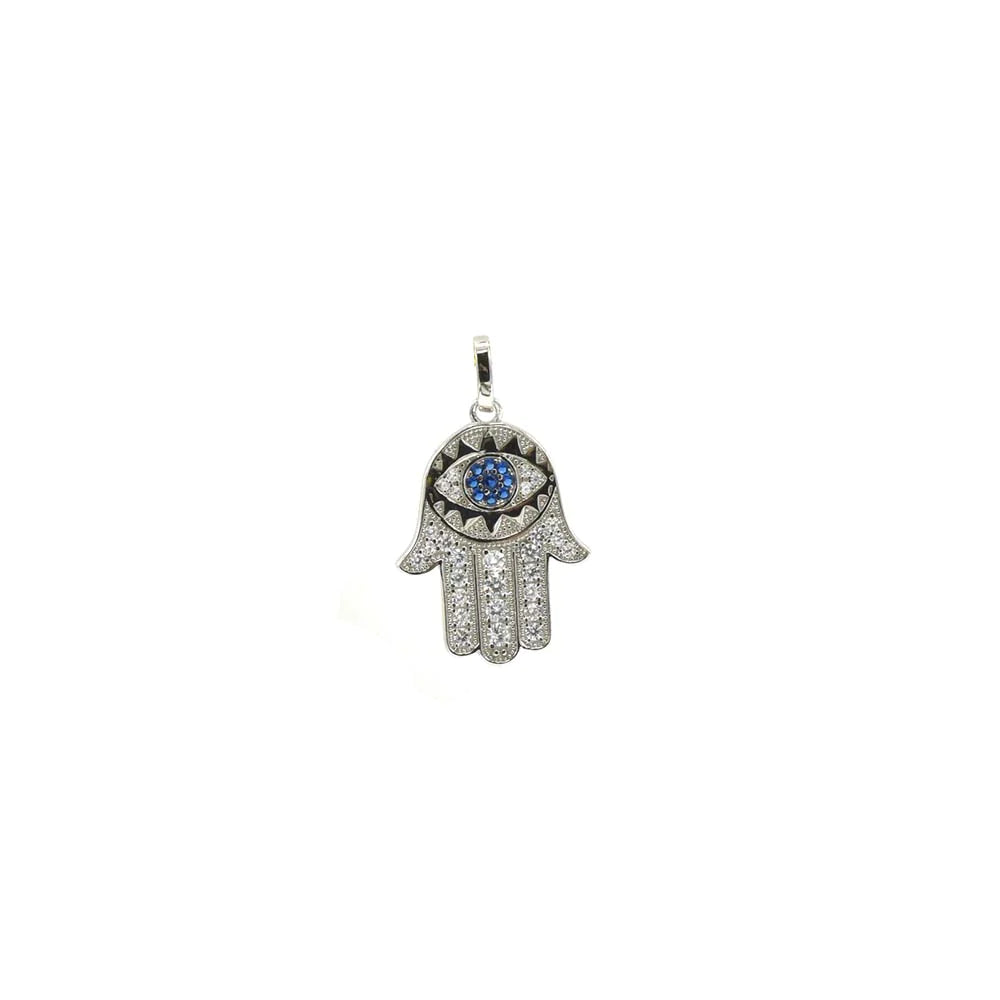 HAMSA WITH EVIL EYE PENDANT