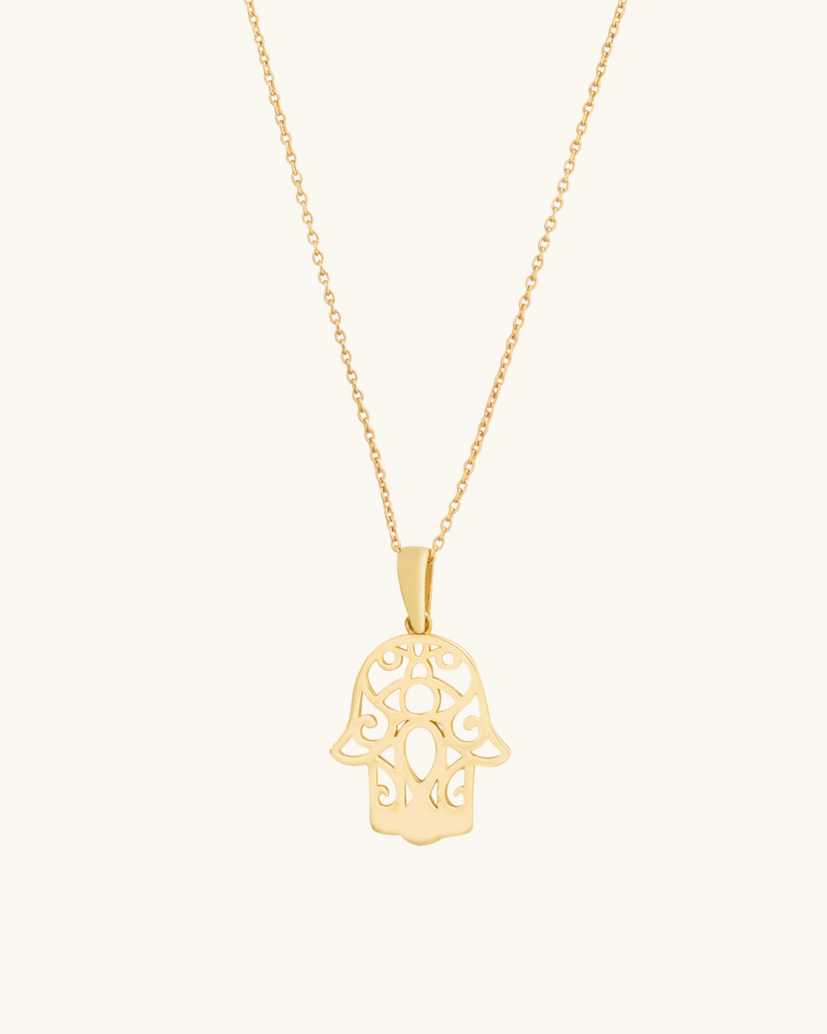 14K gold hamsa protection necklace from Nakablu