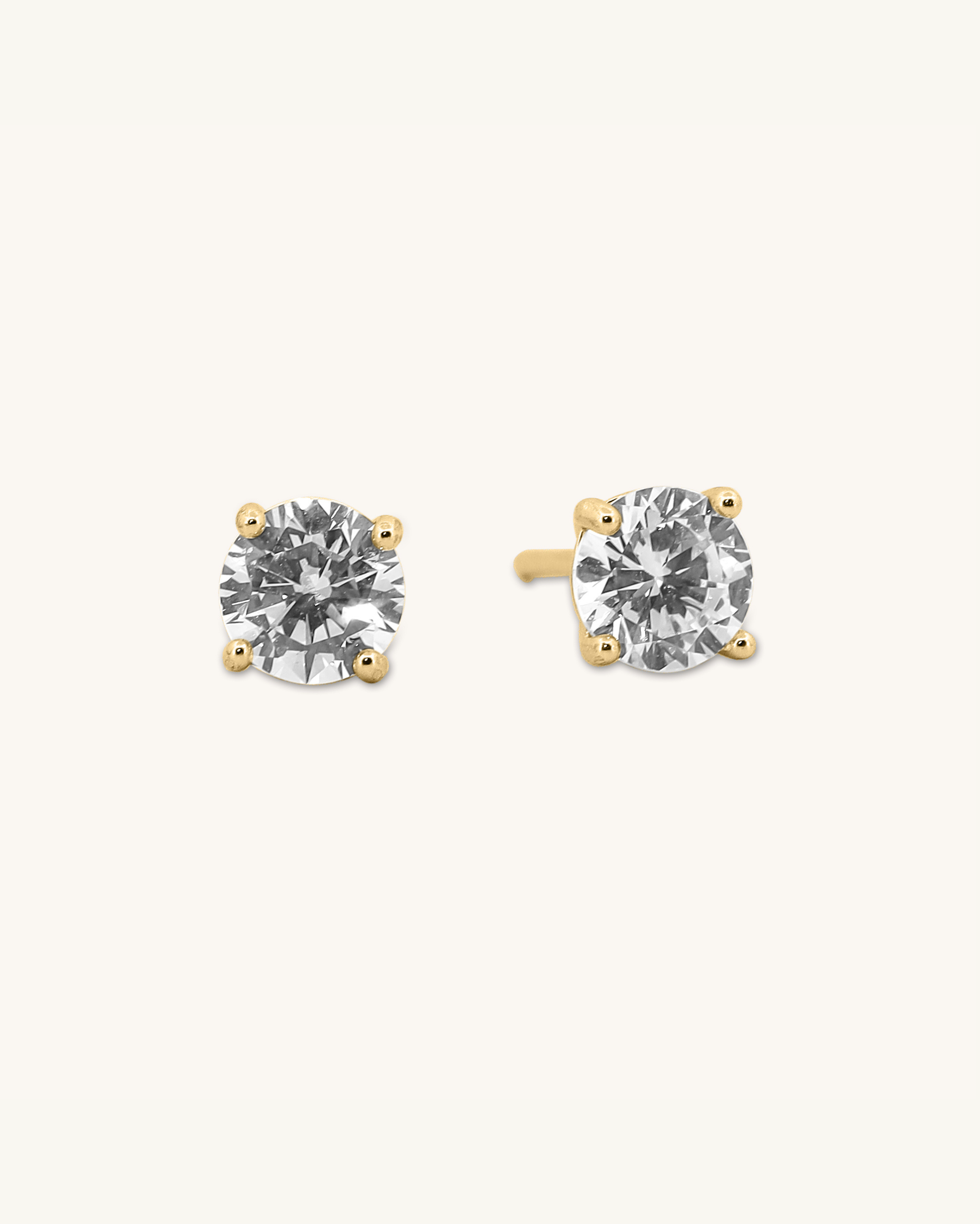 Round Stud Earrings