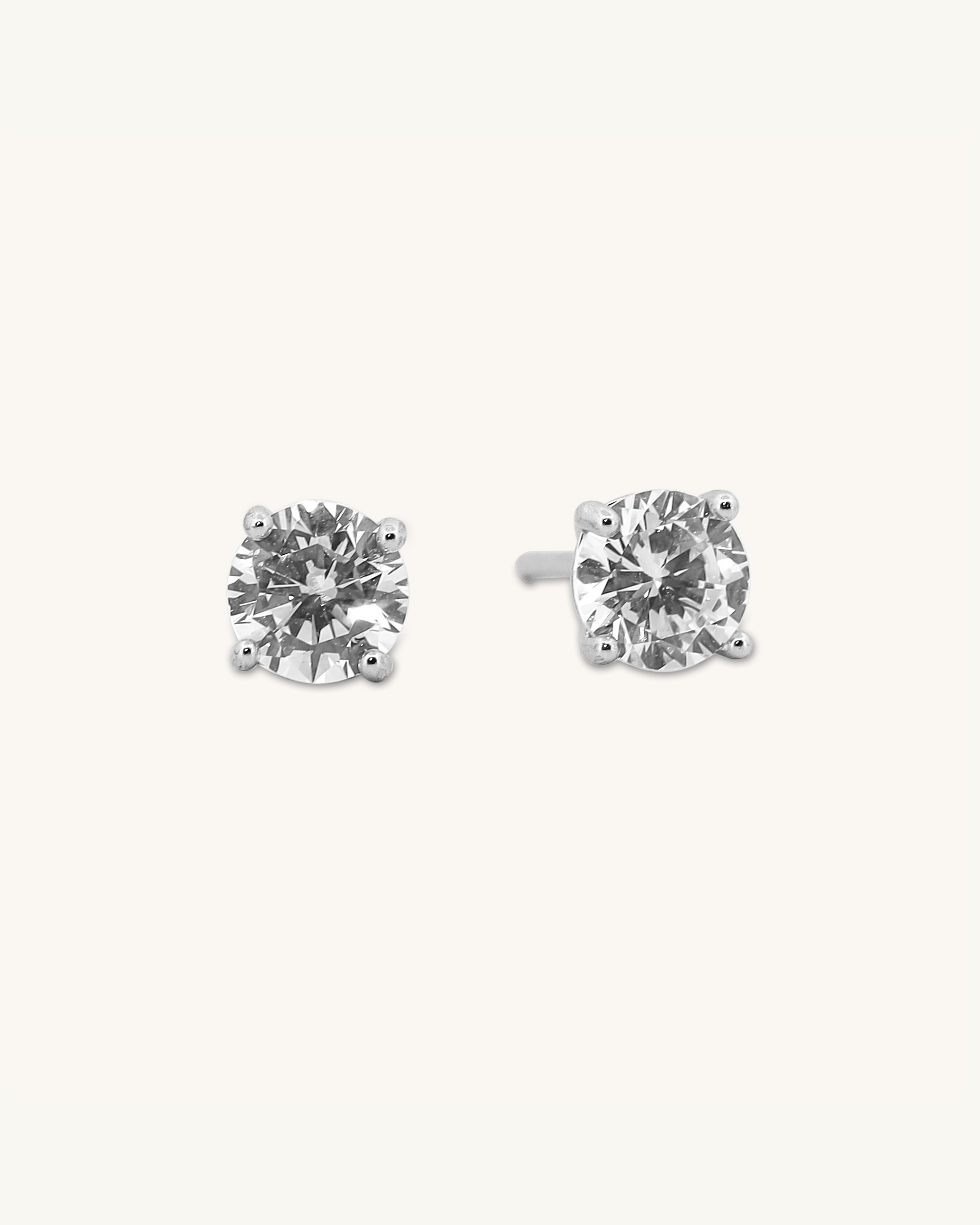 Round Stud Earrings