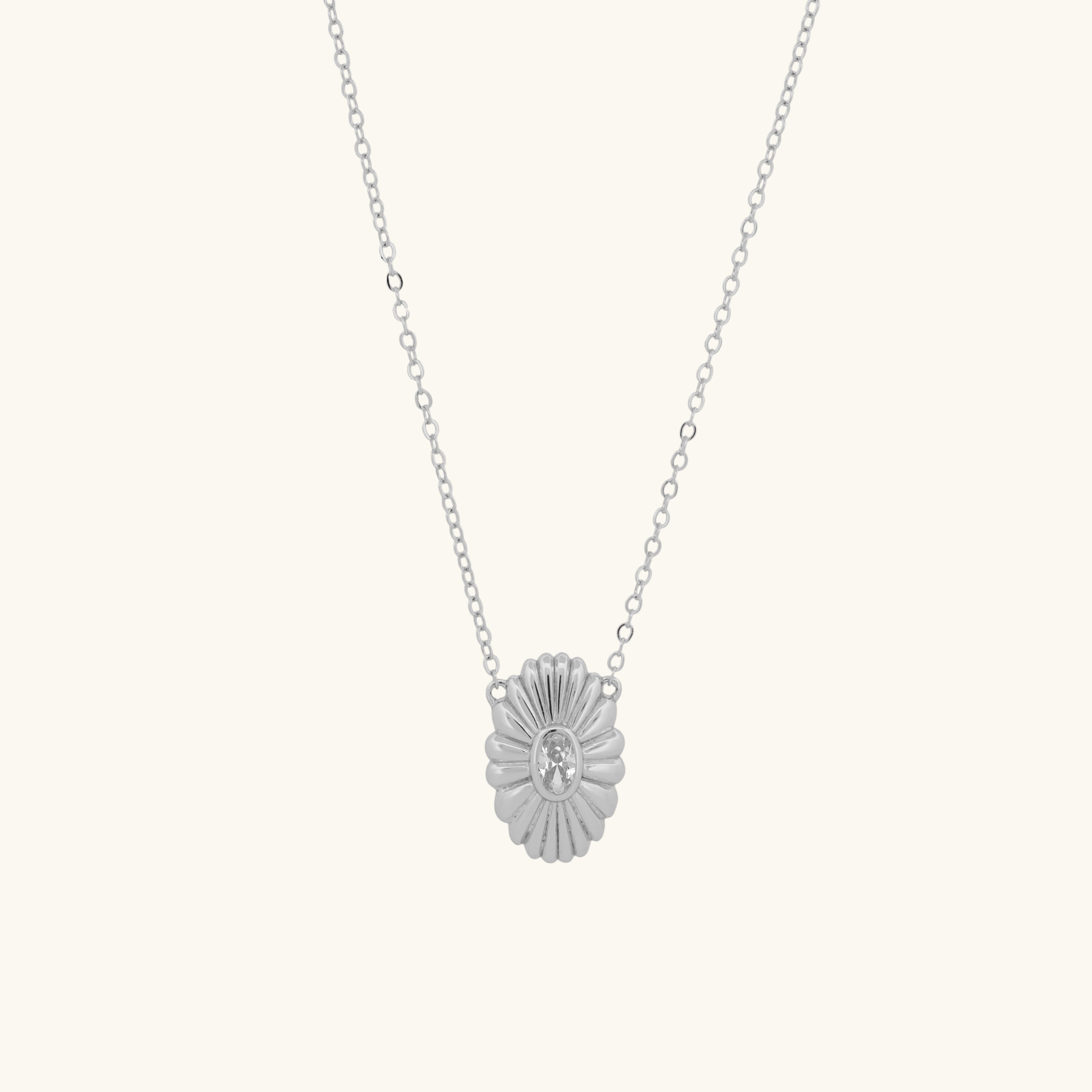 Oval Flower Necklace
