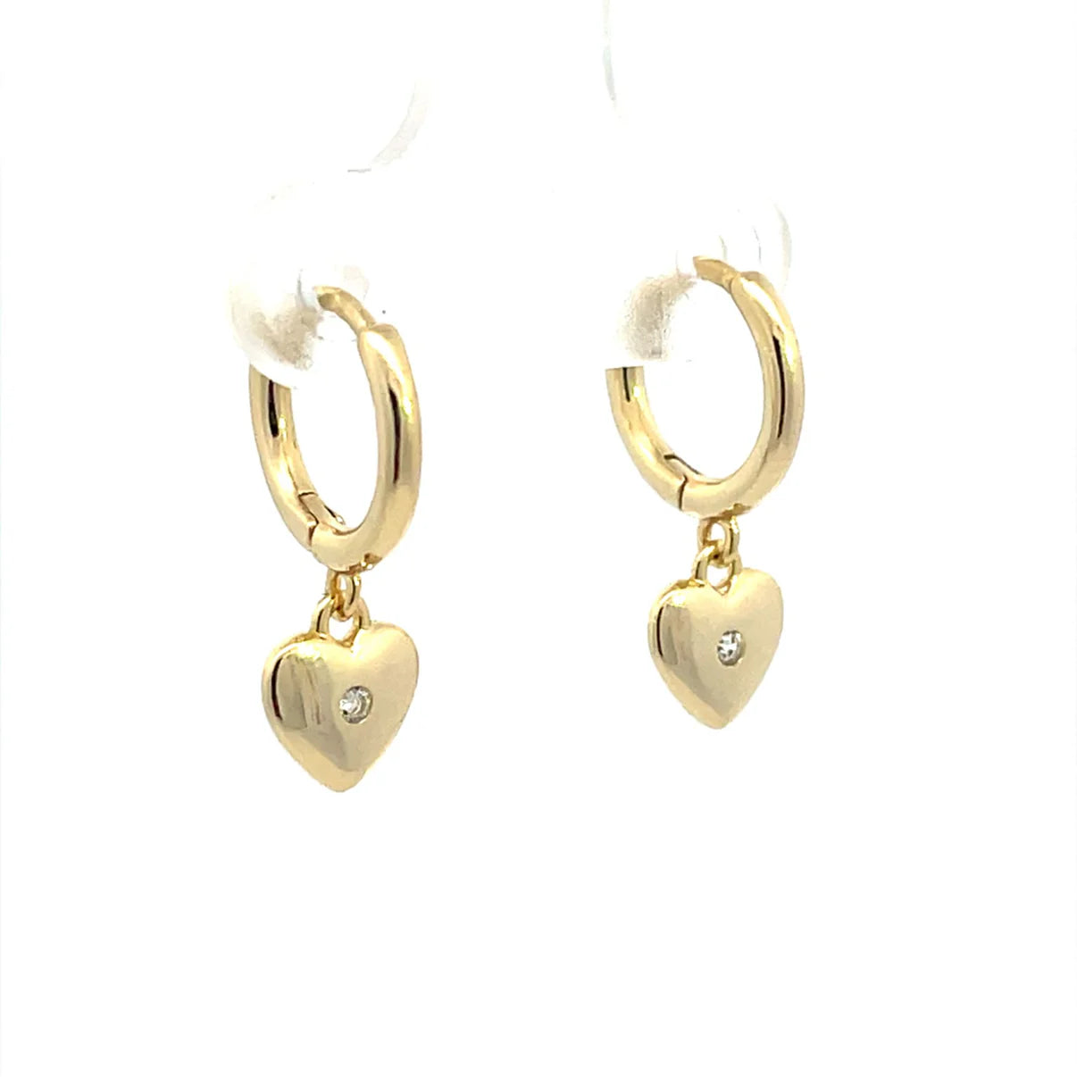 Drop Heart Hoop Earring