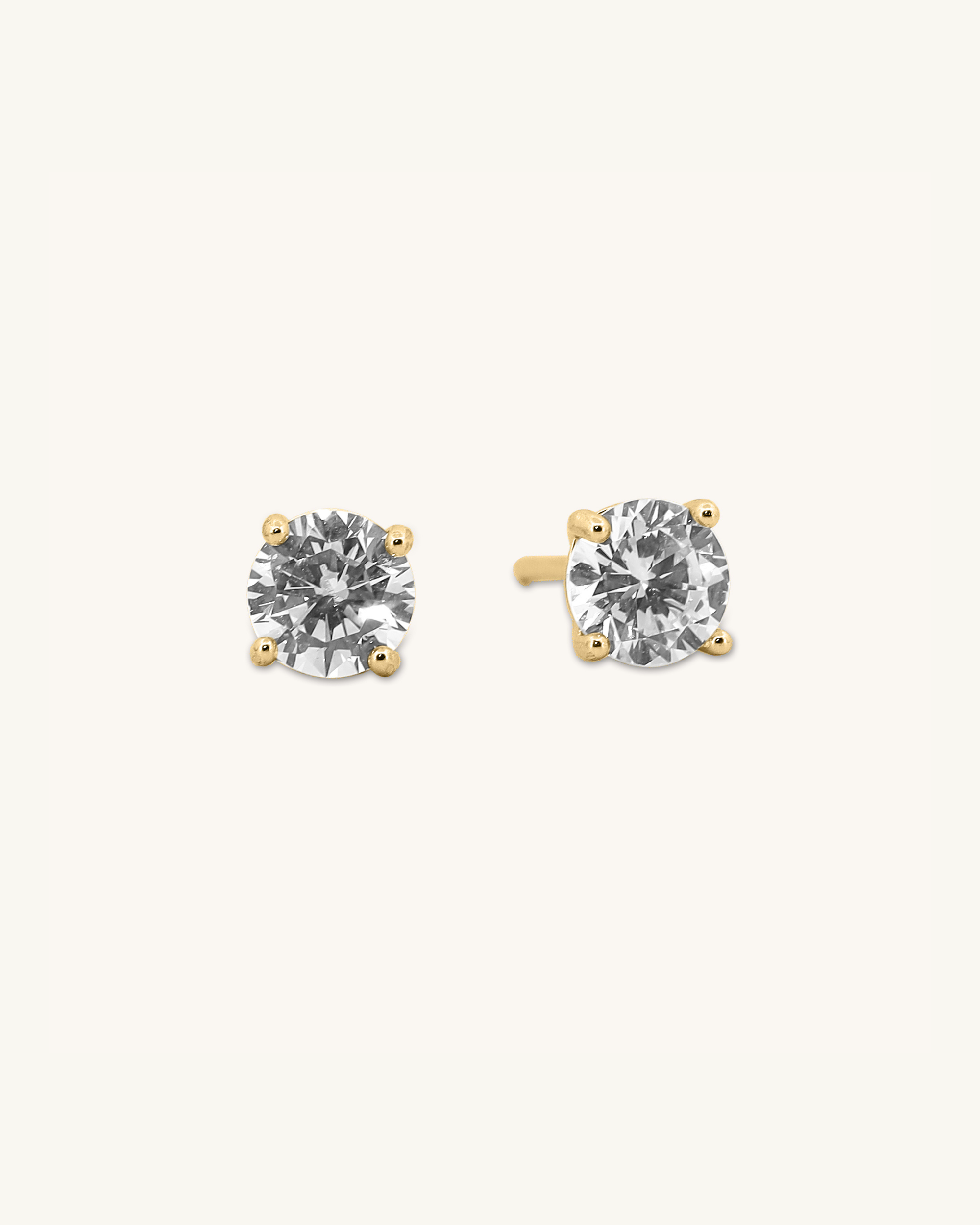 Round Stud Earrings
