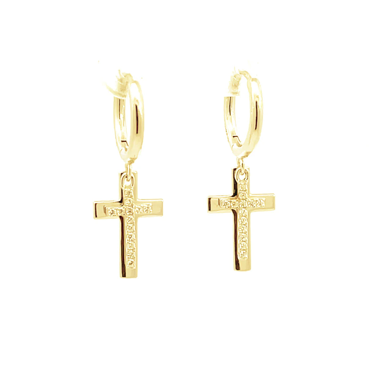 Double Cross Hoop Earrings