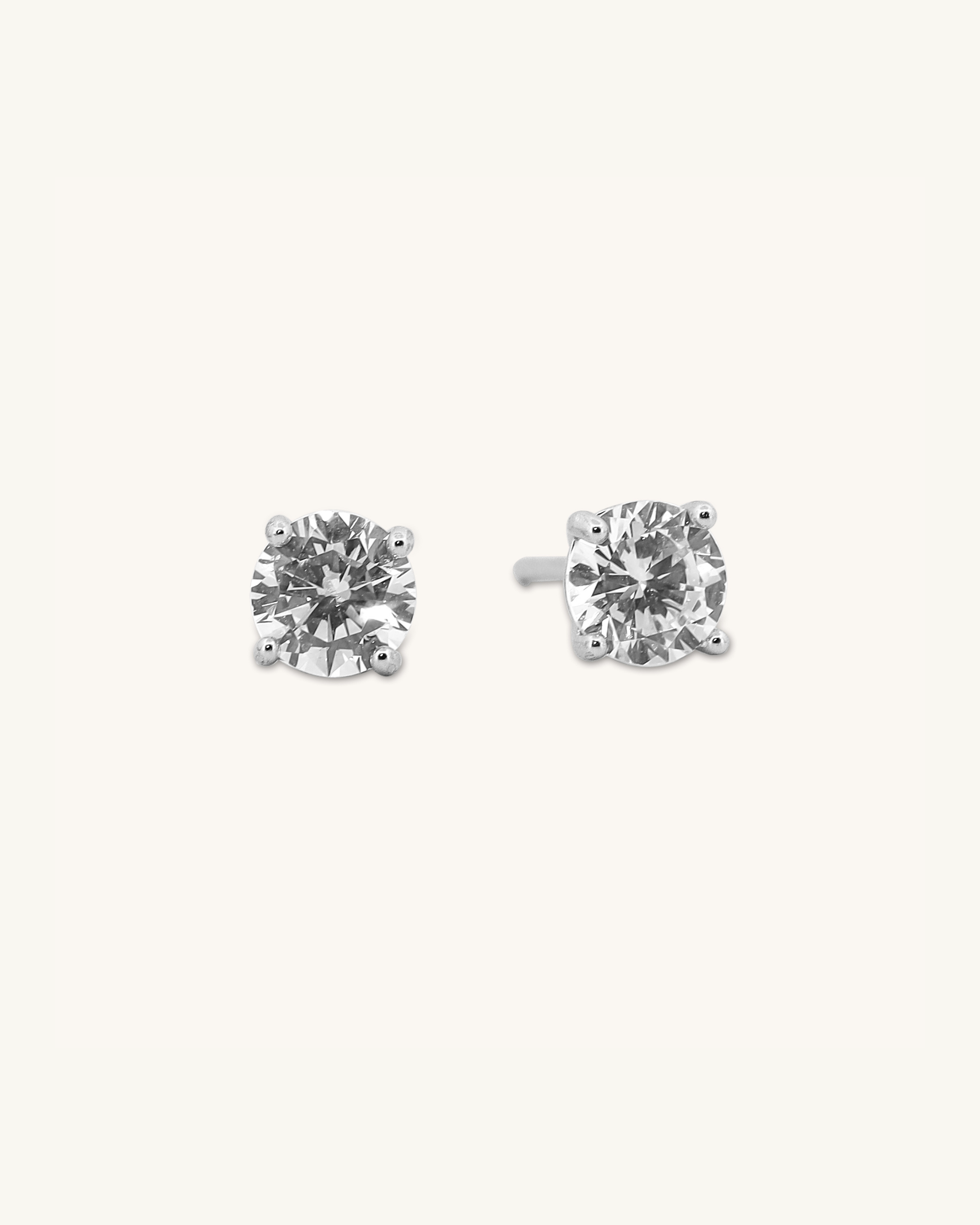 Round Stud Earrings