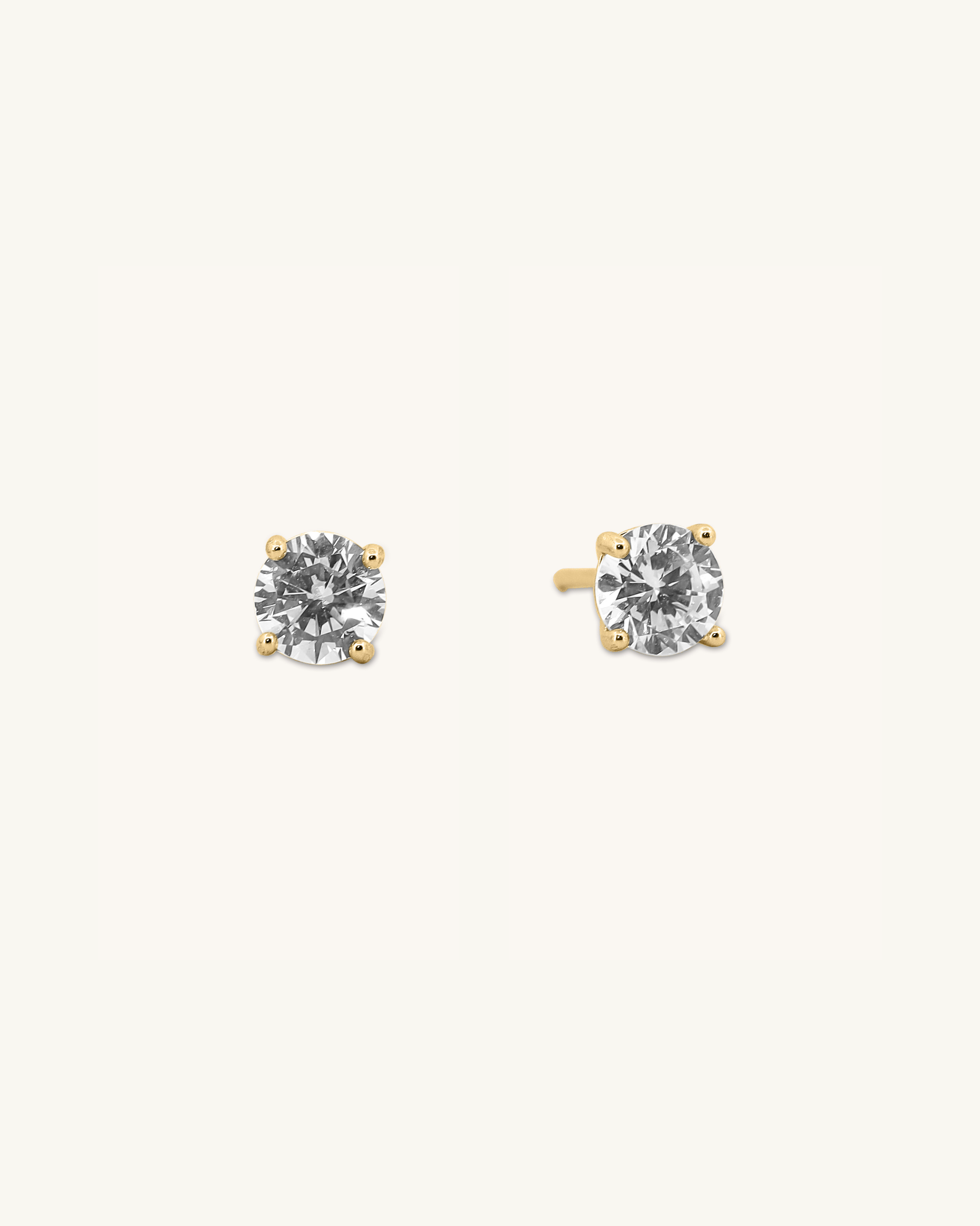 Round Stud Earrings