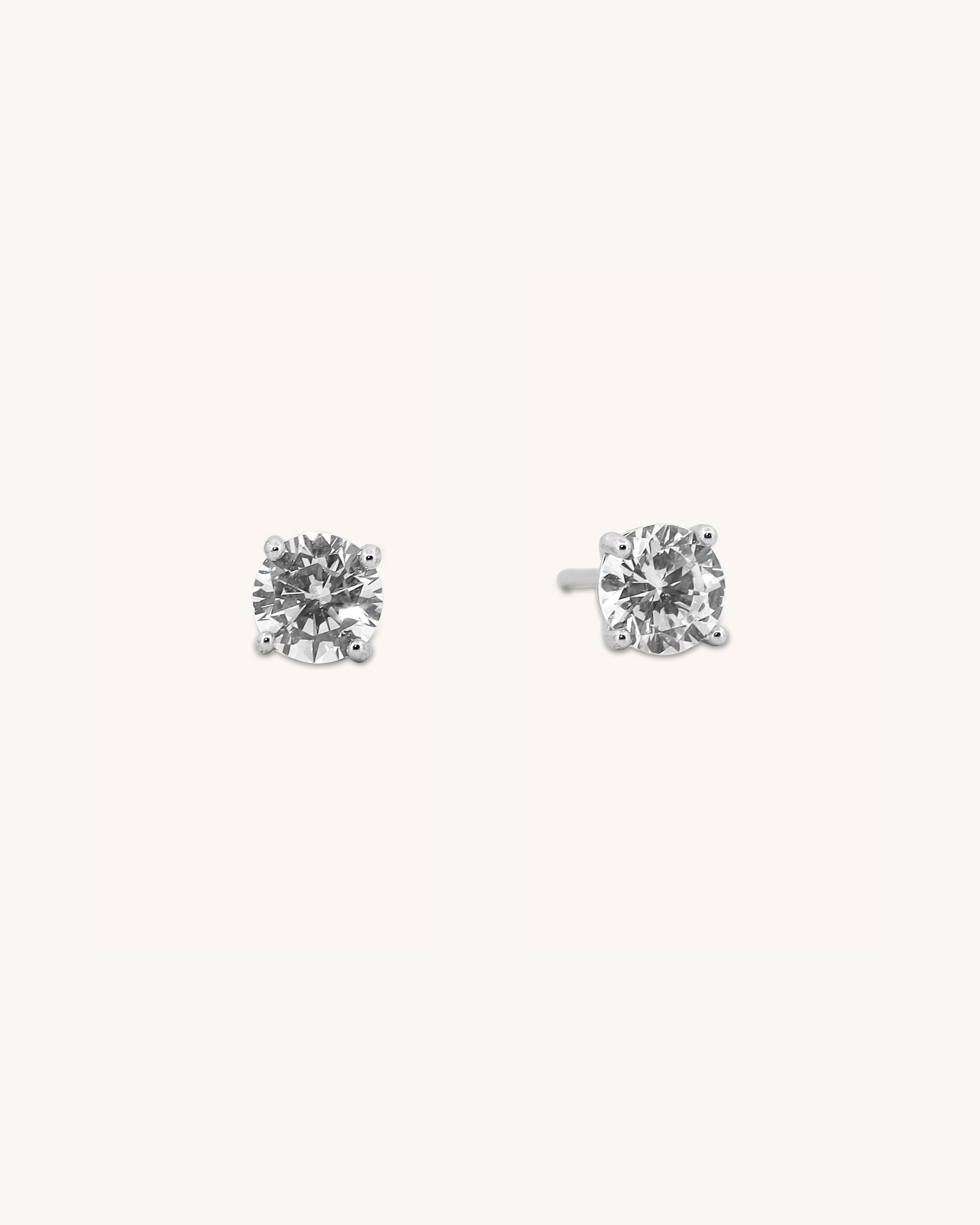 Round Stud Earrings