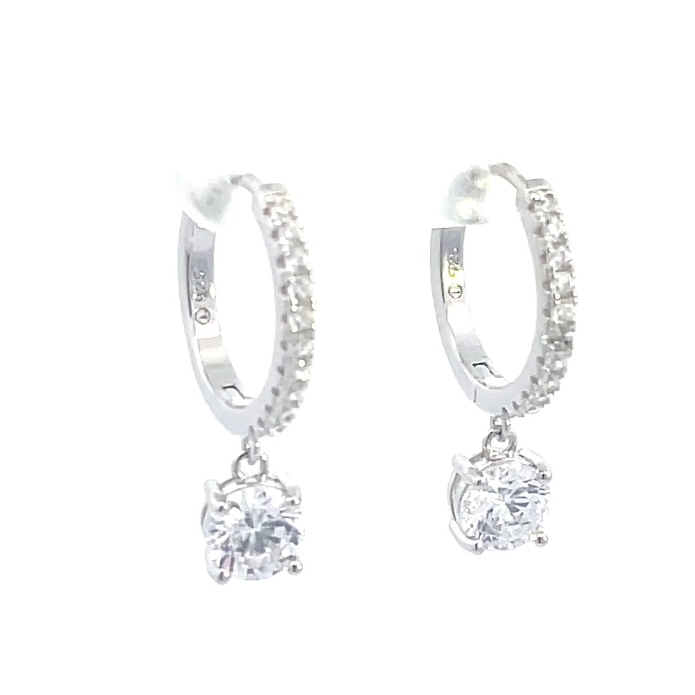 Solitaire Drop Earrings