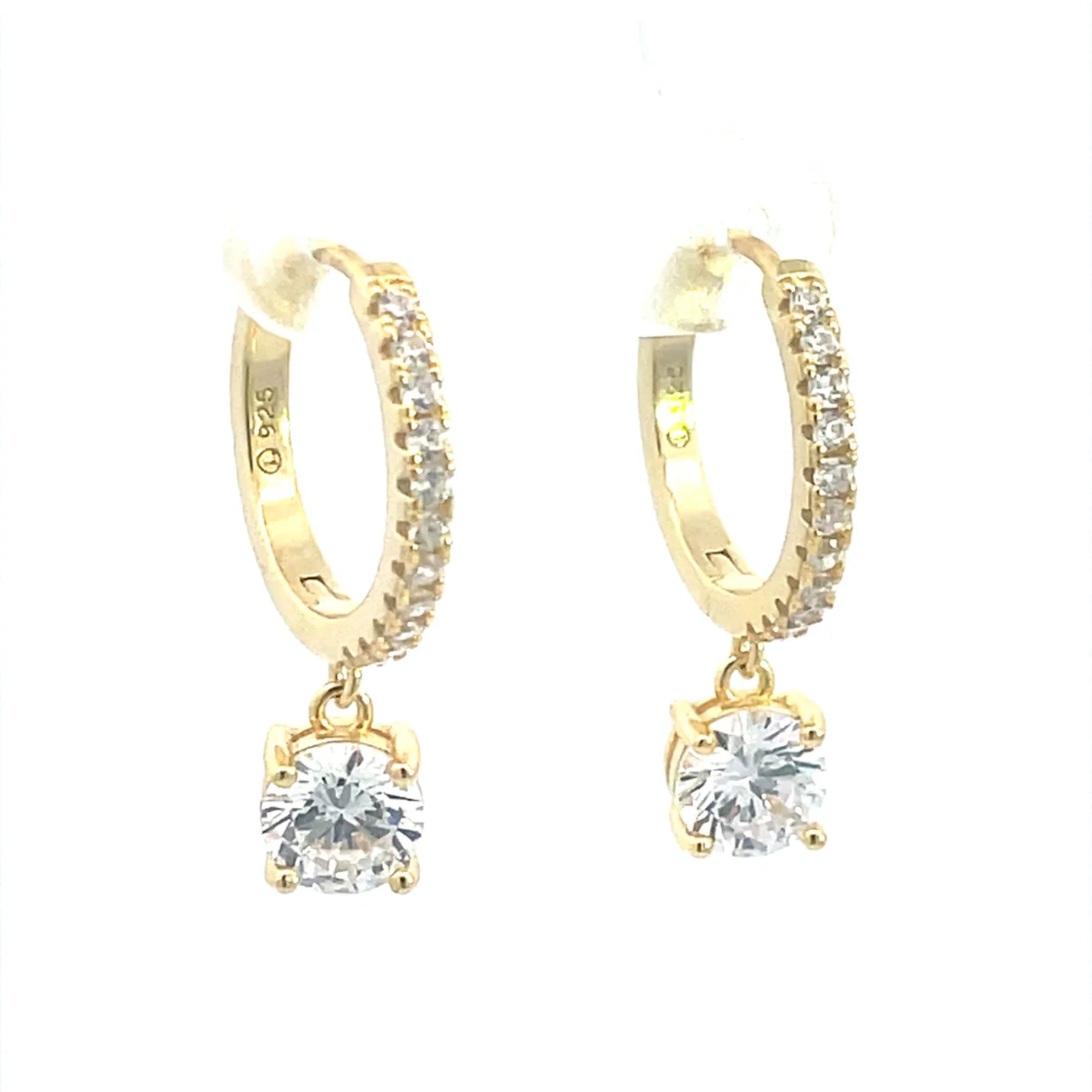 Solitaire Drop Earrings