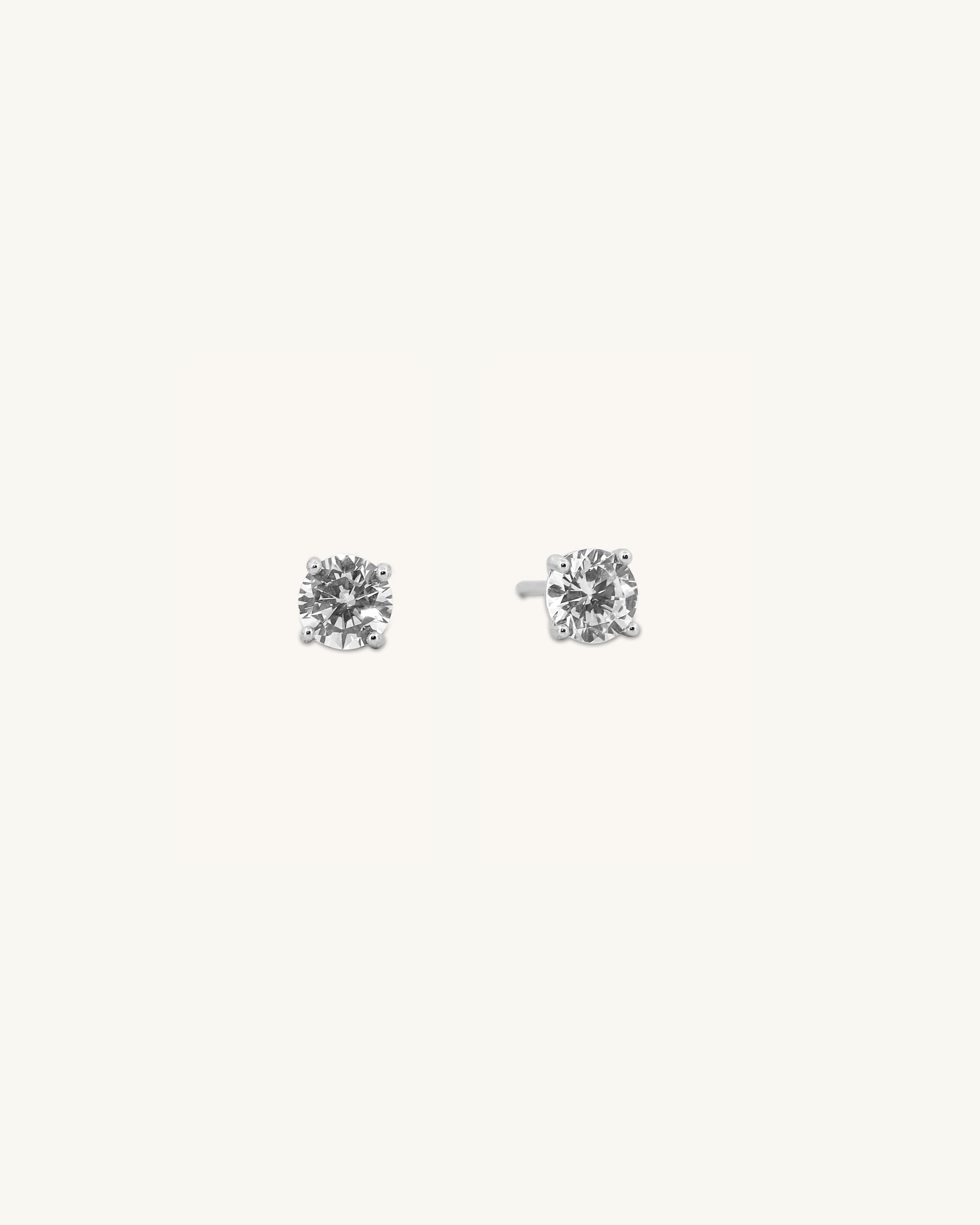 Round Stud Earrings
