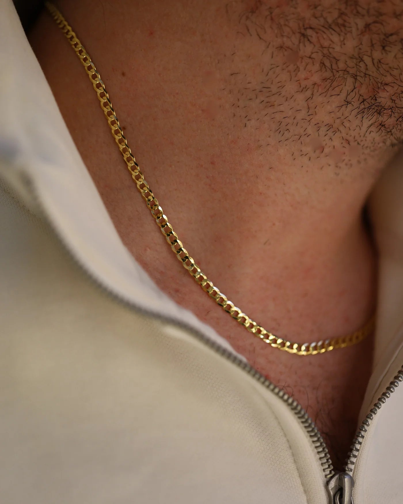 14K Gold 4.4mm Lite Curb Chain