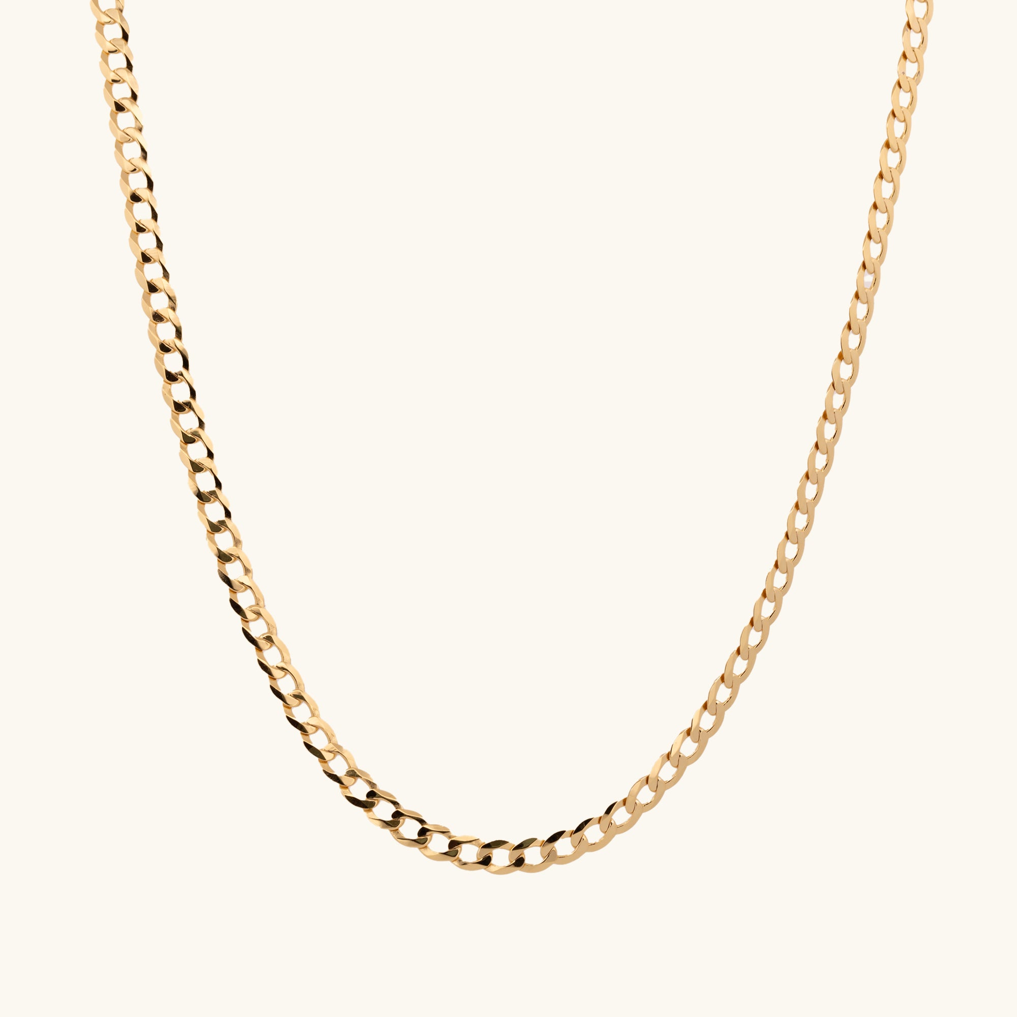 14K Gold 6.2mm Lite Curb Chain
