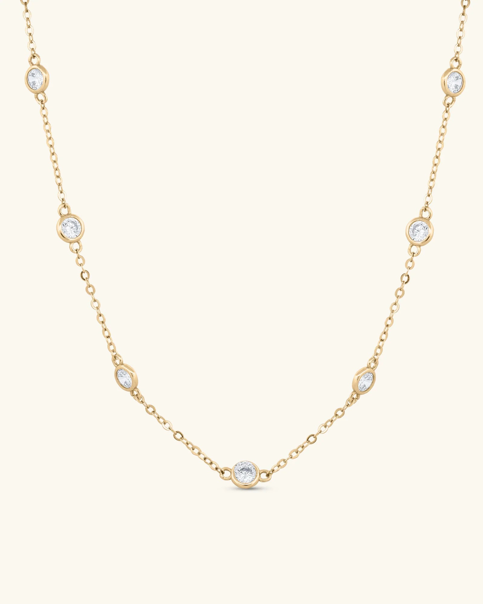 14K Gold .25ct Diamonds by the Yard Necklace