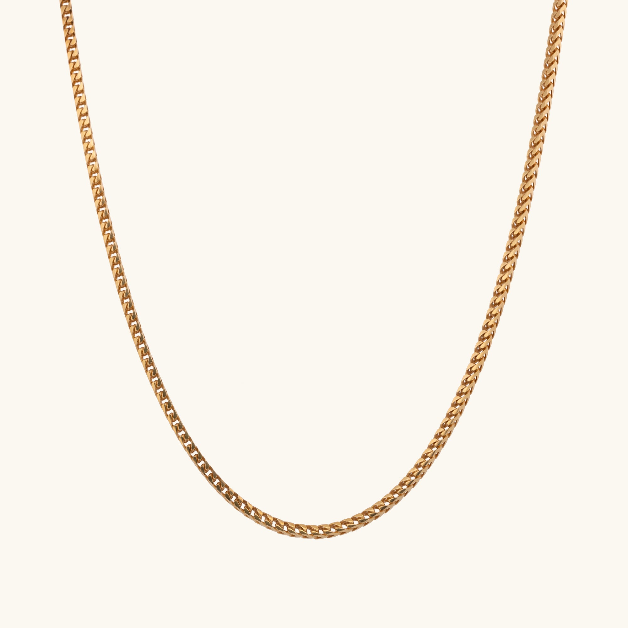 14K Gold 4.1mm Diamond Cut Lite Round Wheat Chain