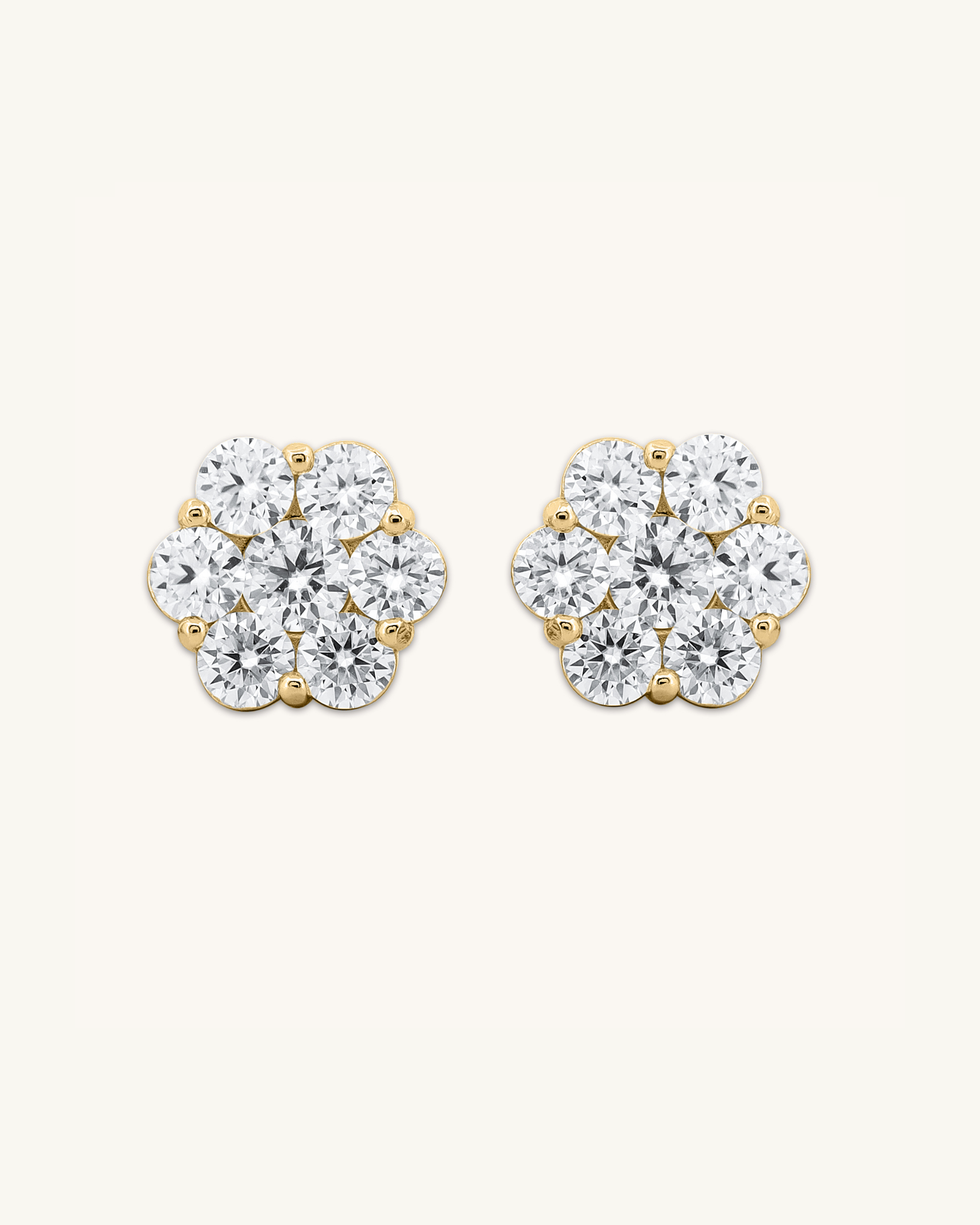 Floral Moissanite Earring