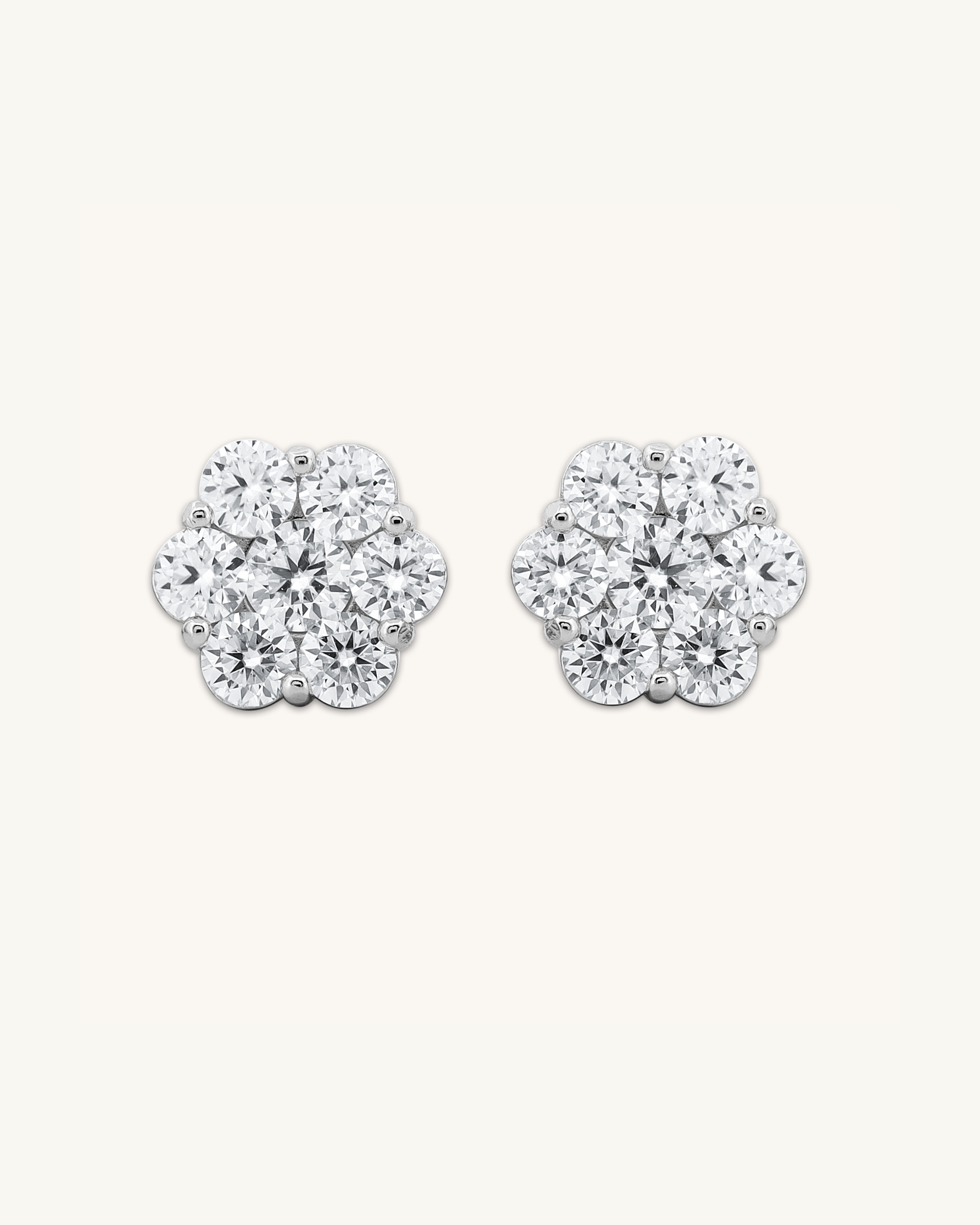 Floral Moissanite Earring