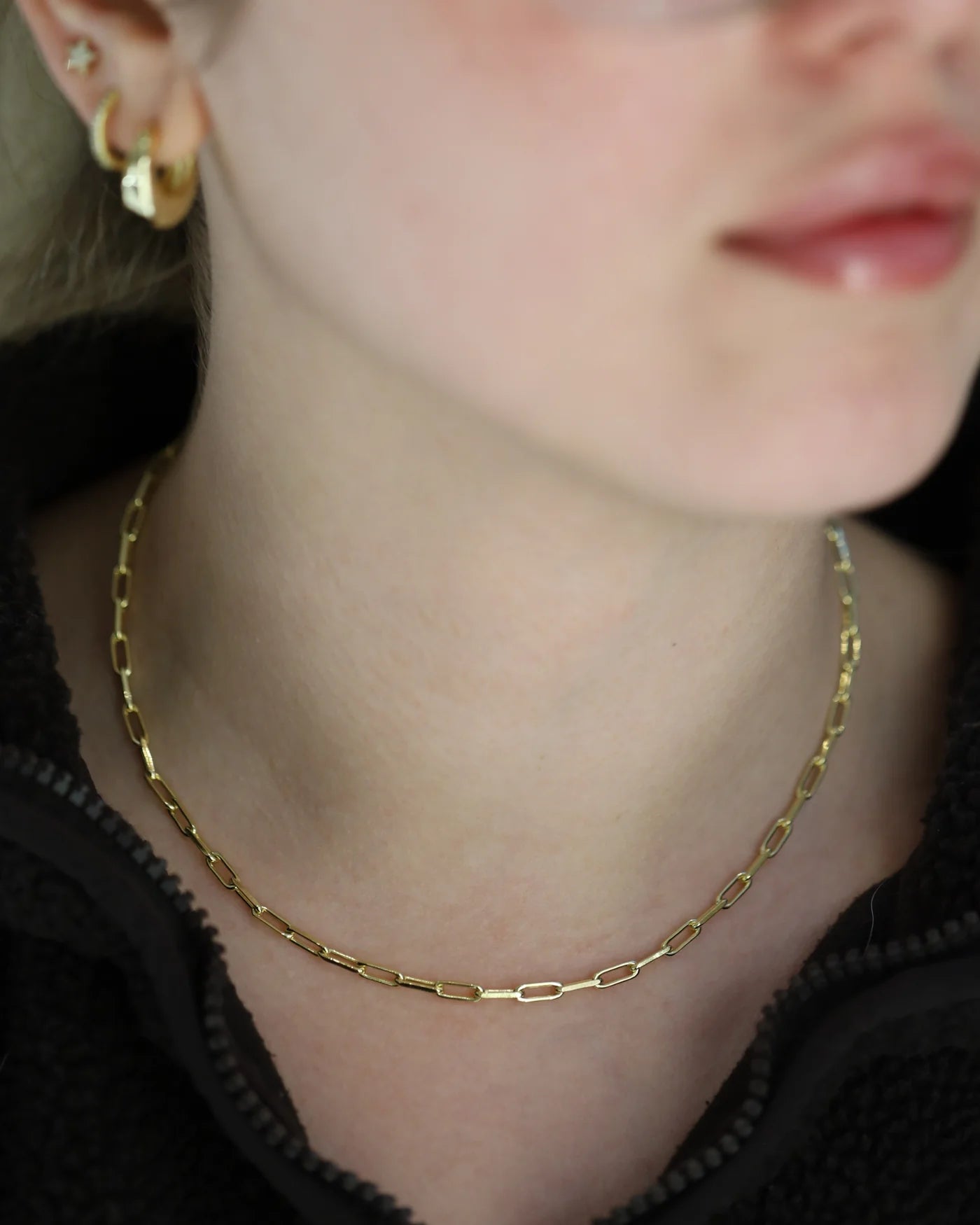 14K 3.5mm Paperclip Chain