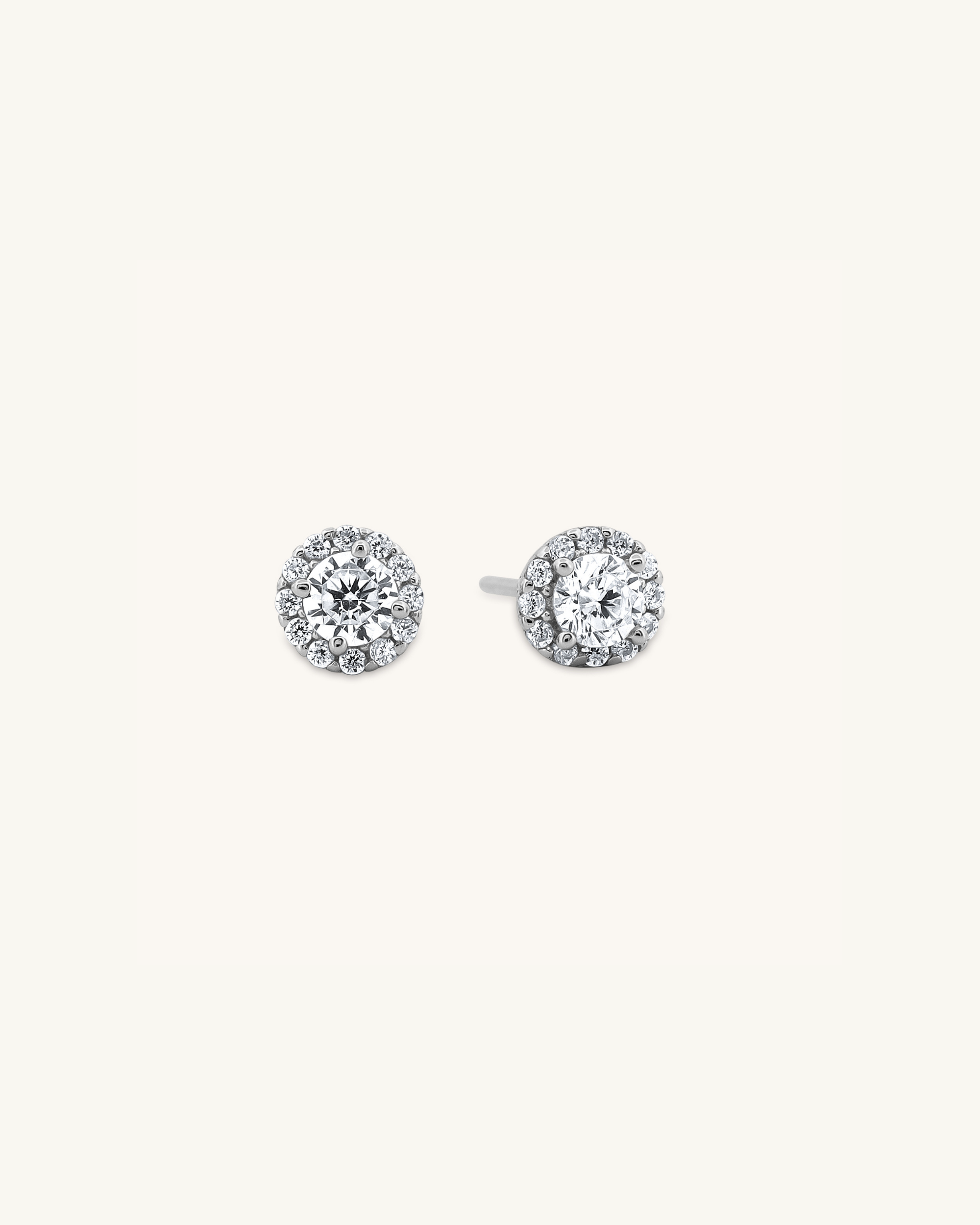 Solitare Cut Stud Earrings