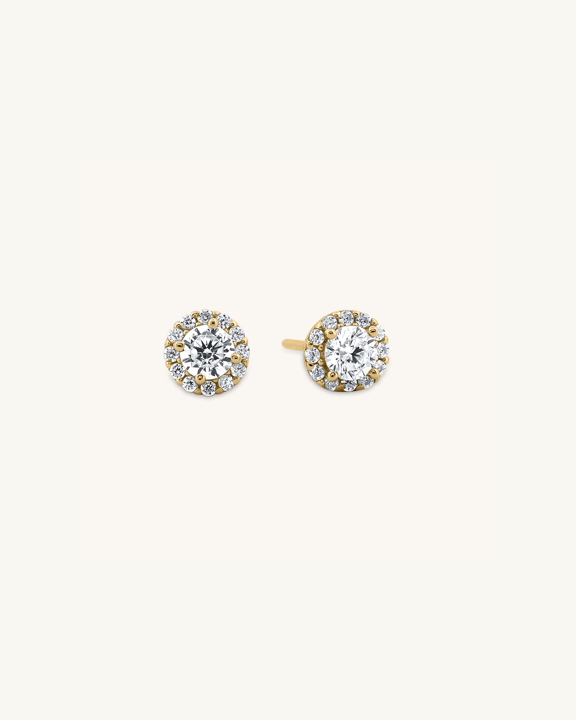 Solitare Cut Stud Earrings