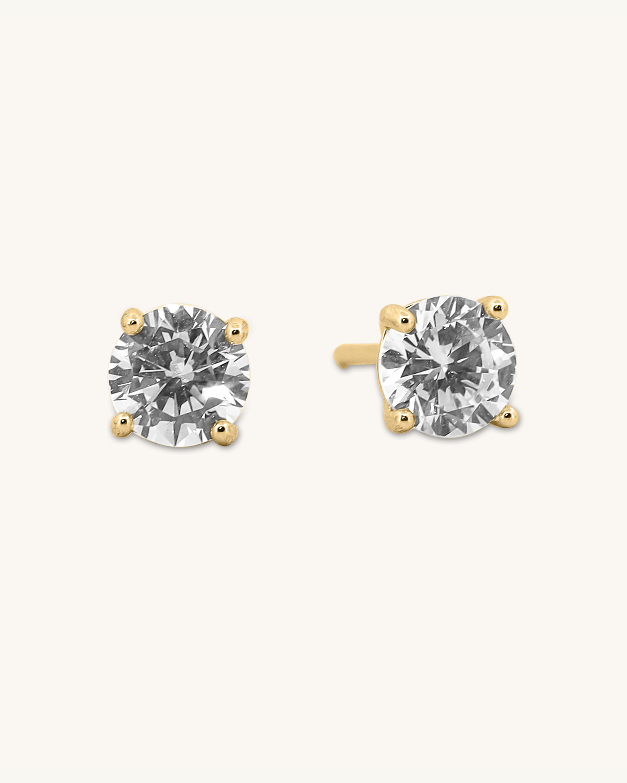 Round Stud Earrings