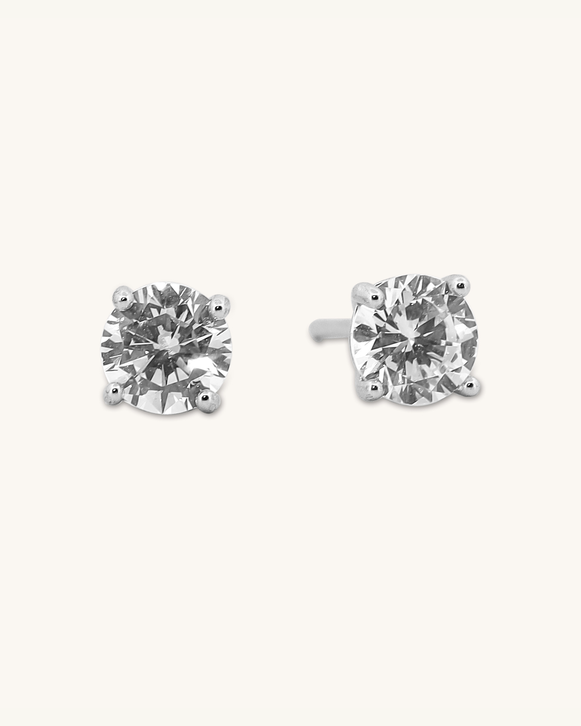 Round Stud Earrings