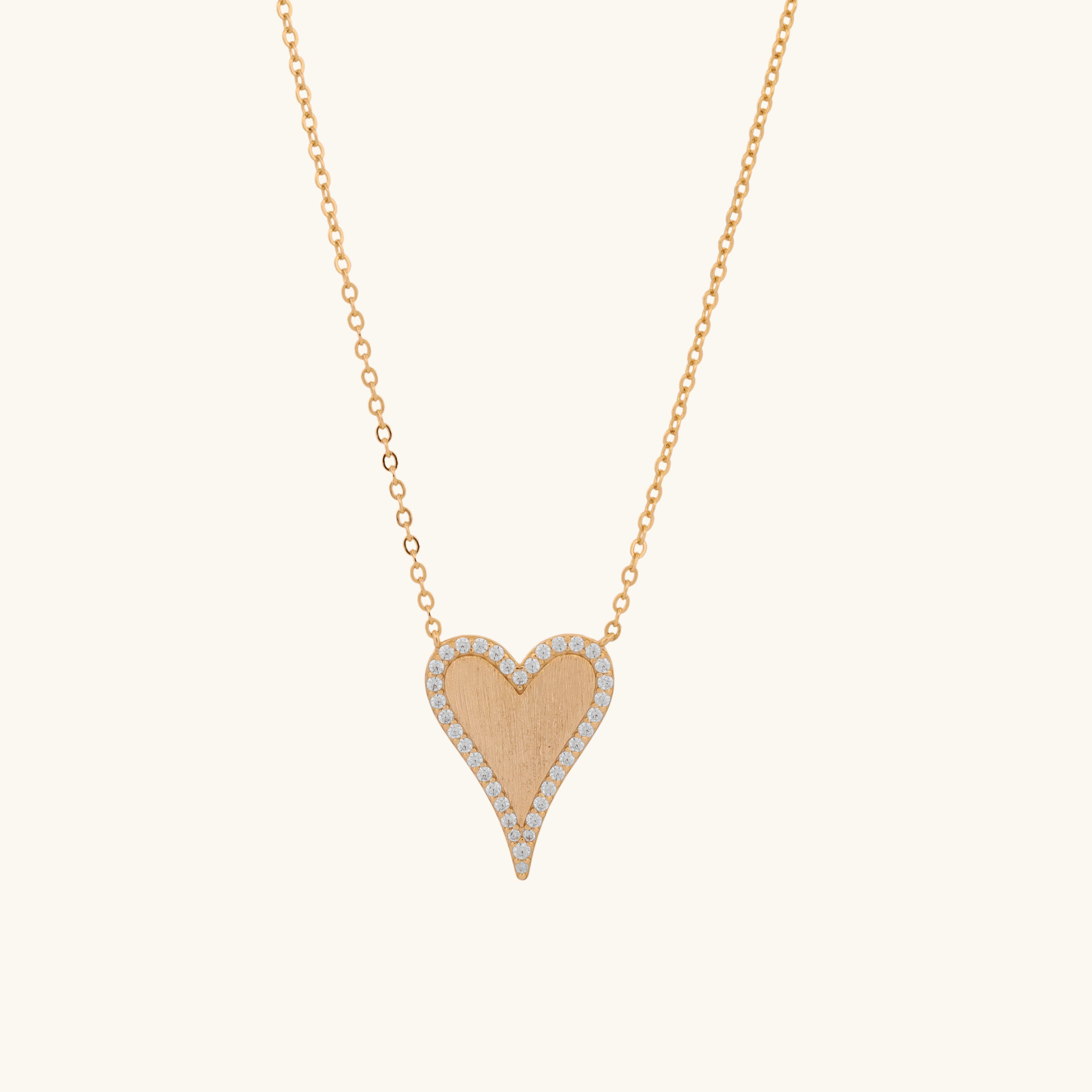 Halo Single Heart Necklace